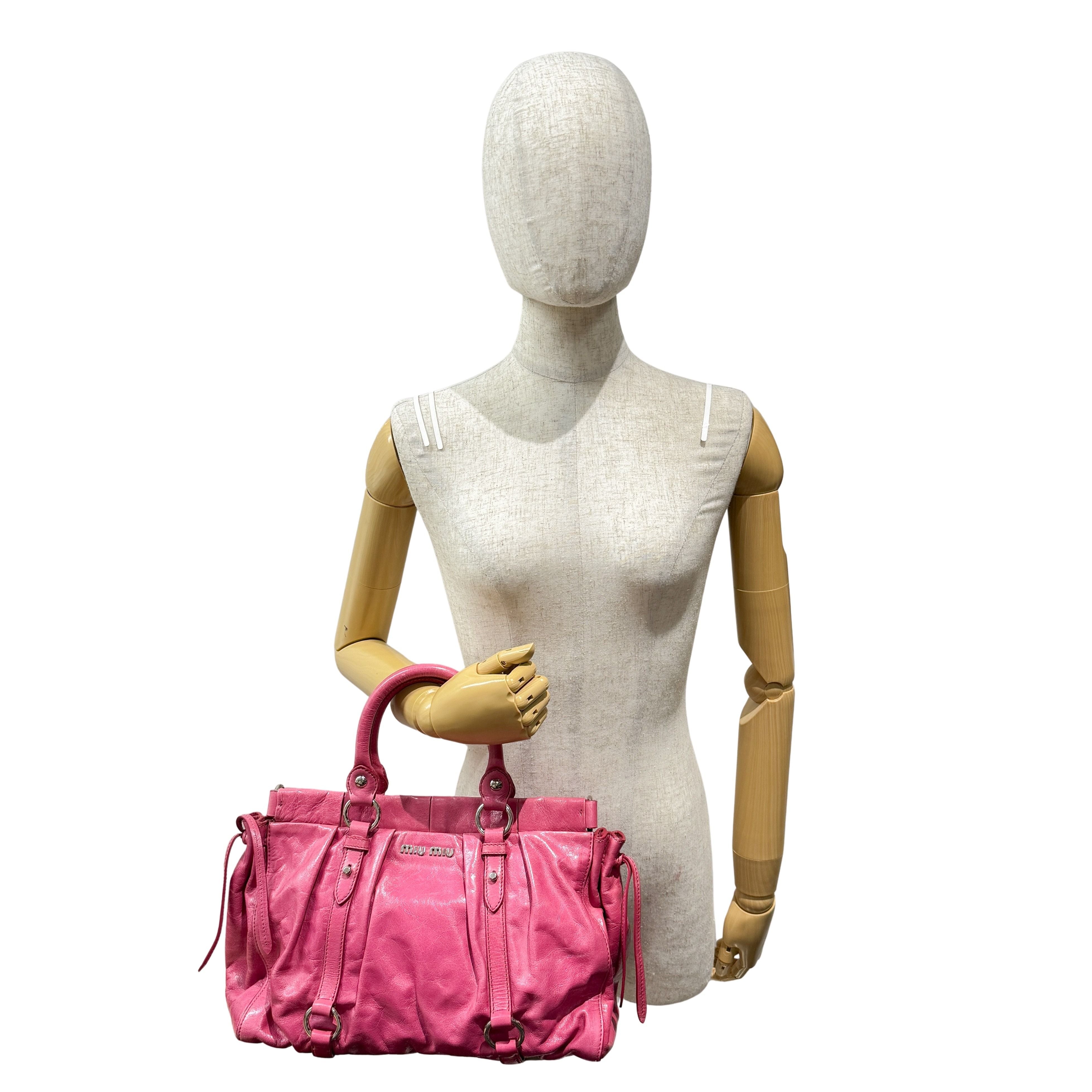 Vitello Bauletto Calfskin Leather Two Way Bag