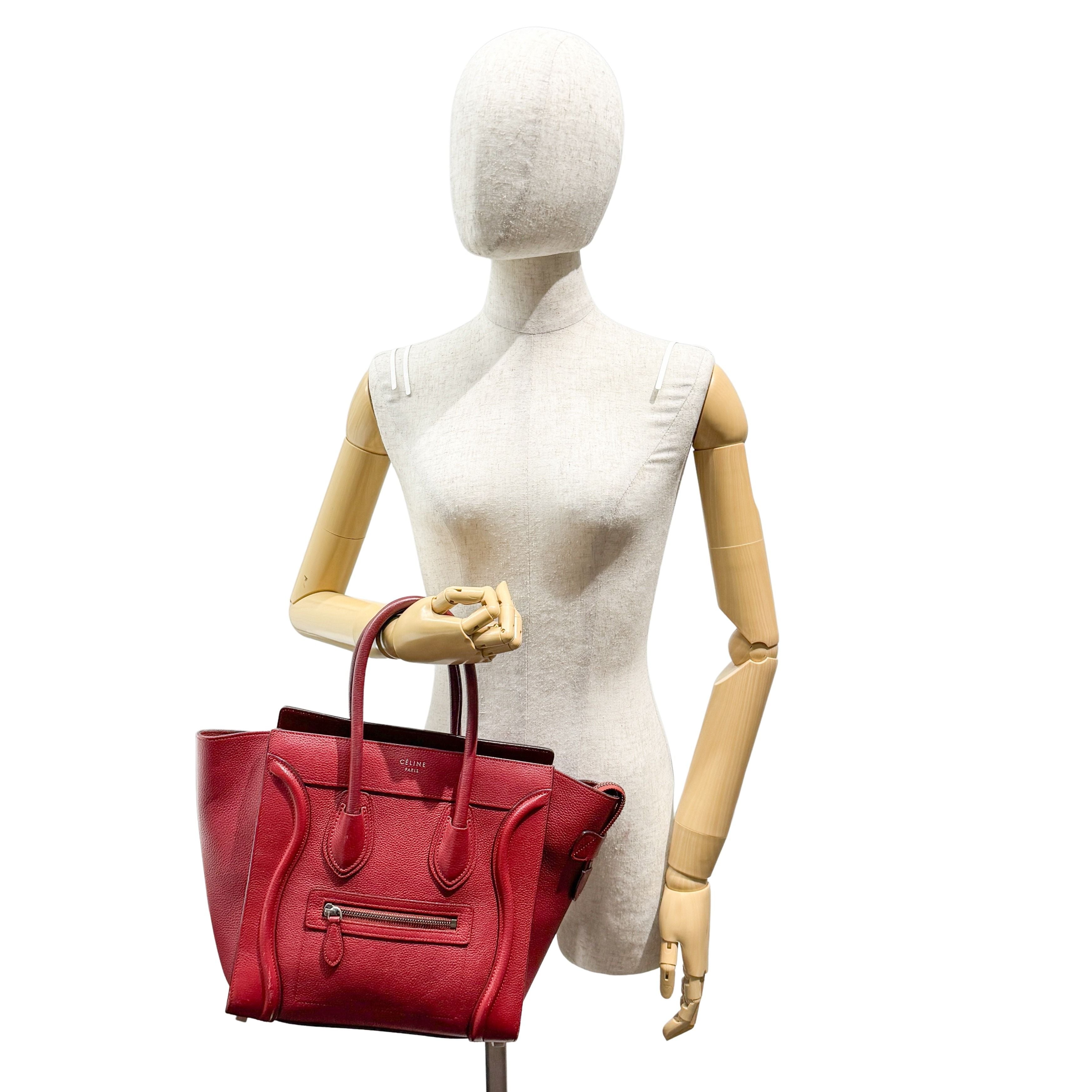 Vintage Red Leather Hand Bag