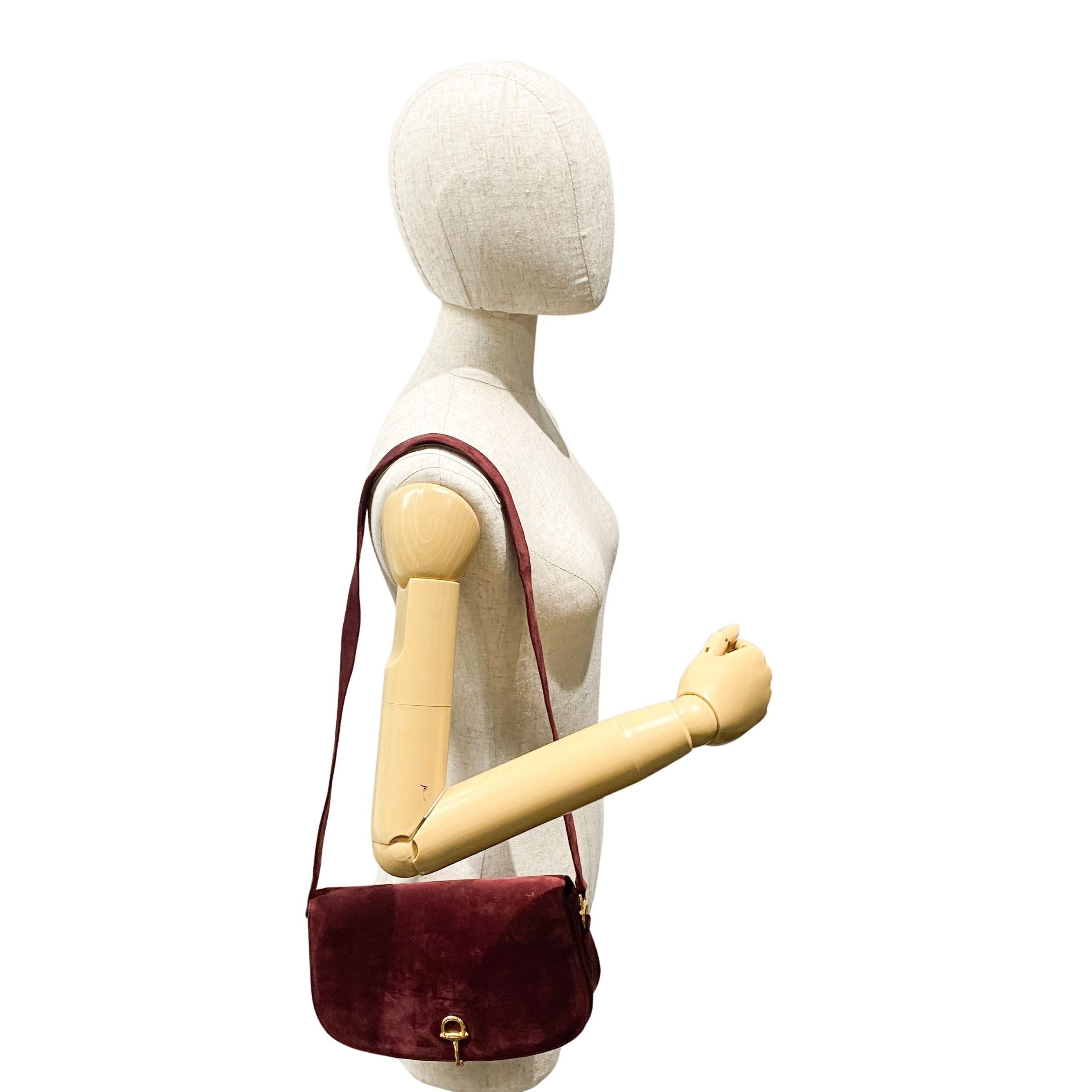 Red Suede Shoulder Bag