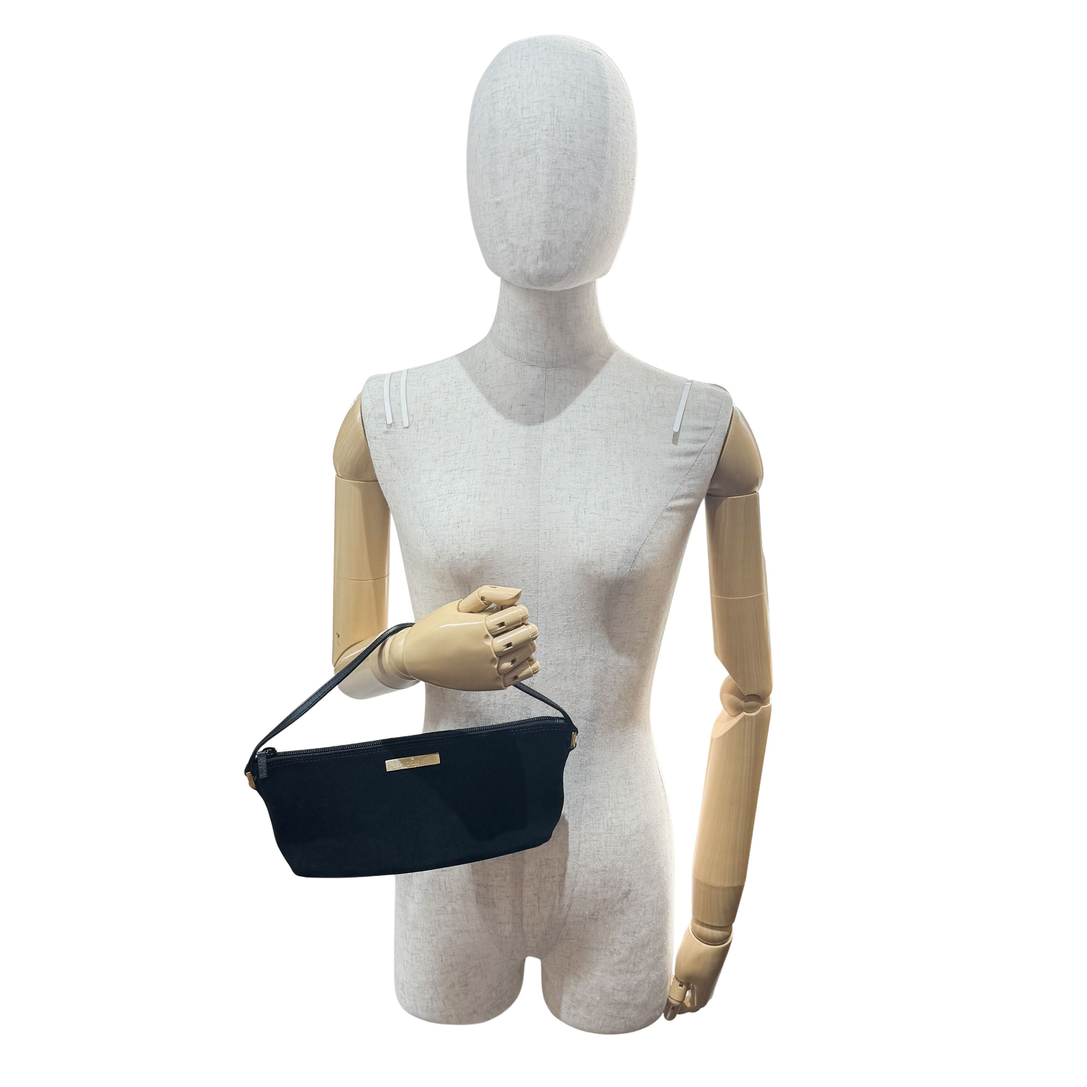 Black Suede Shoulder Bag