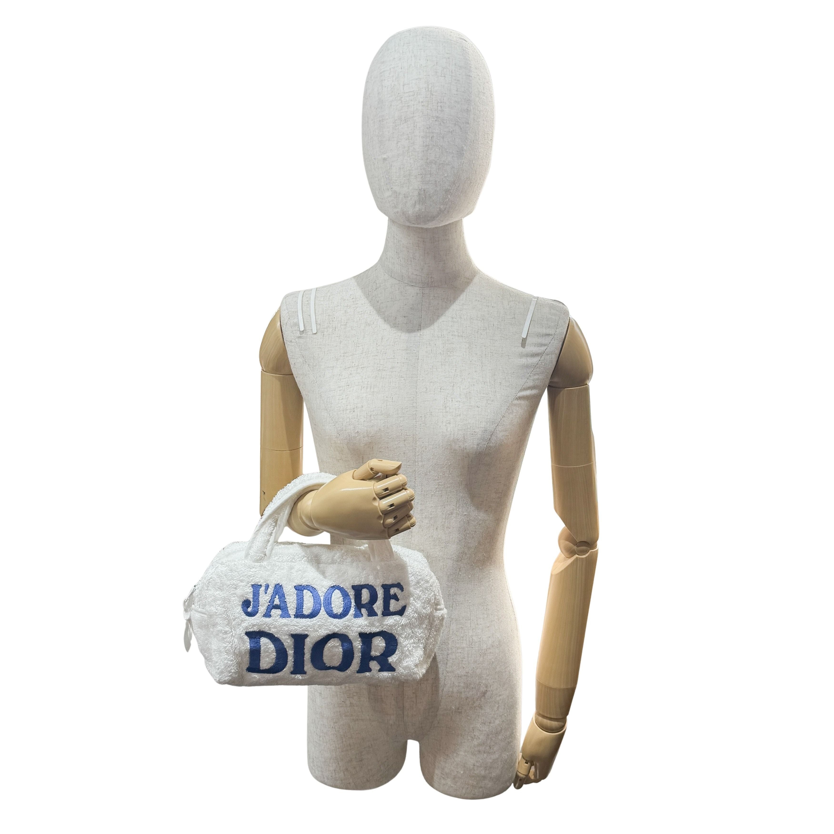 J'Adore Dior Terry Towel Mini Boston Bag