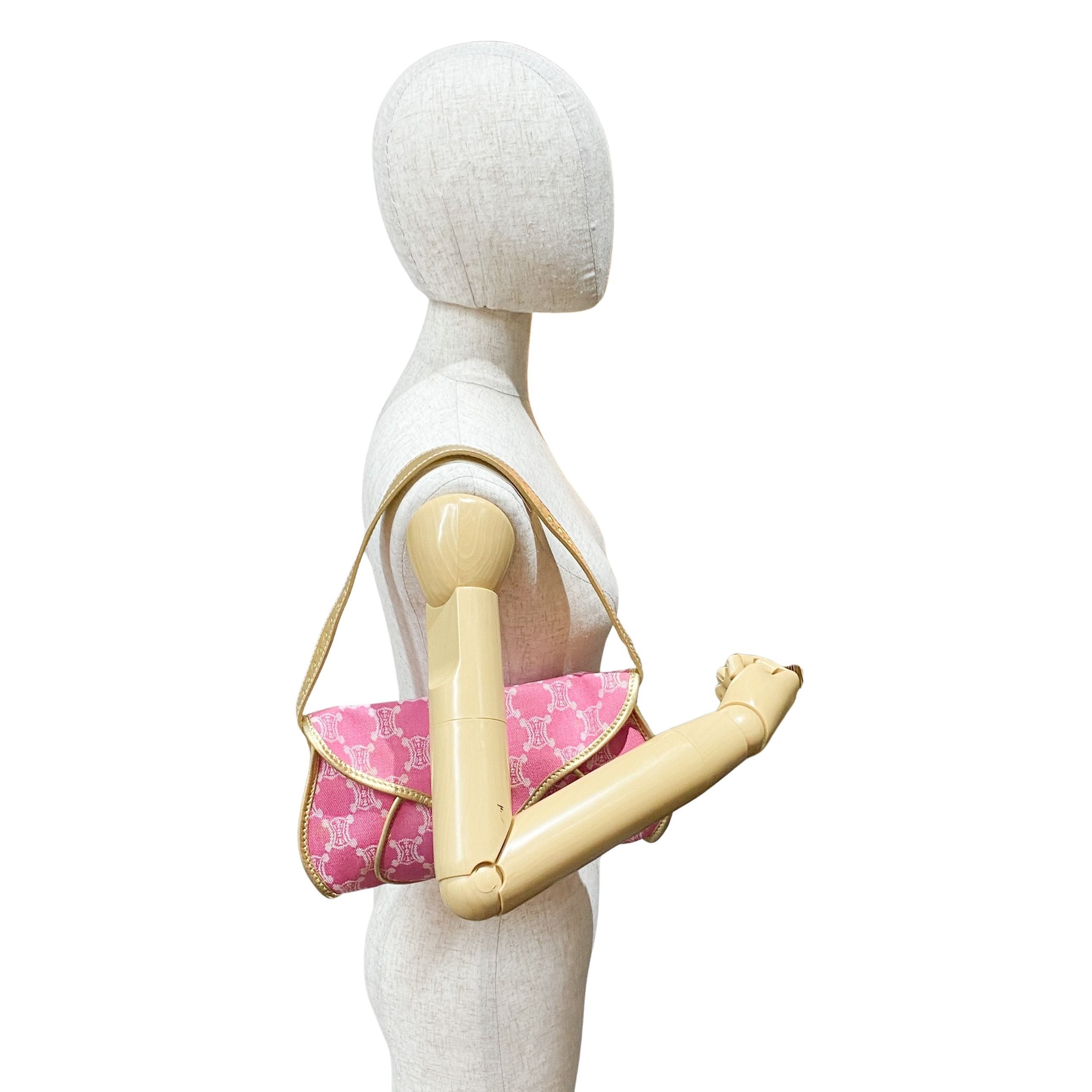 Vintage Pink Canvas Shoulder Bag