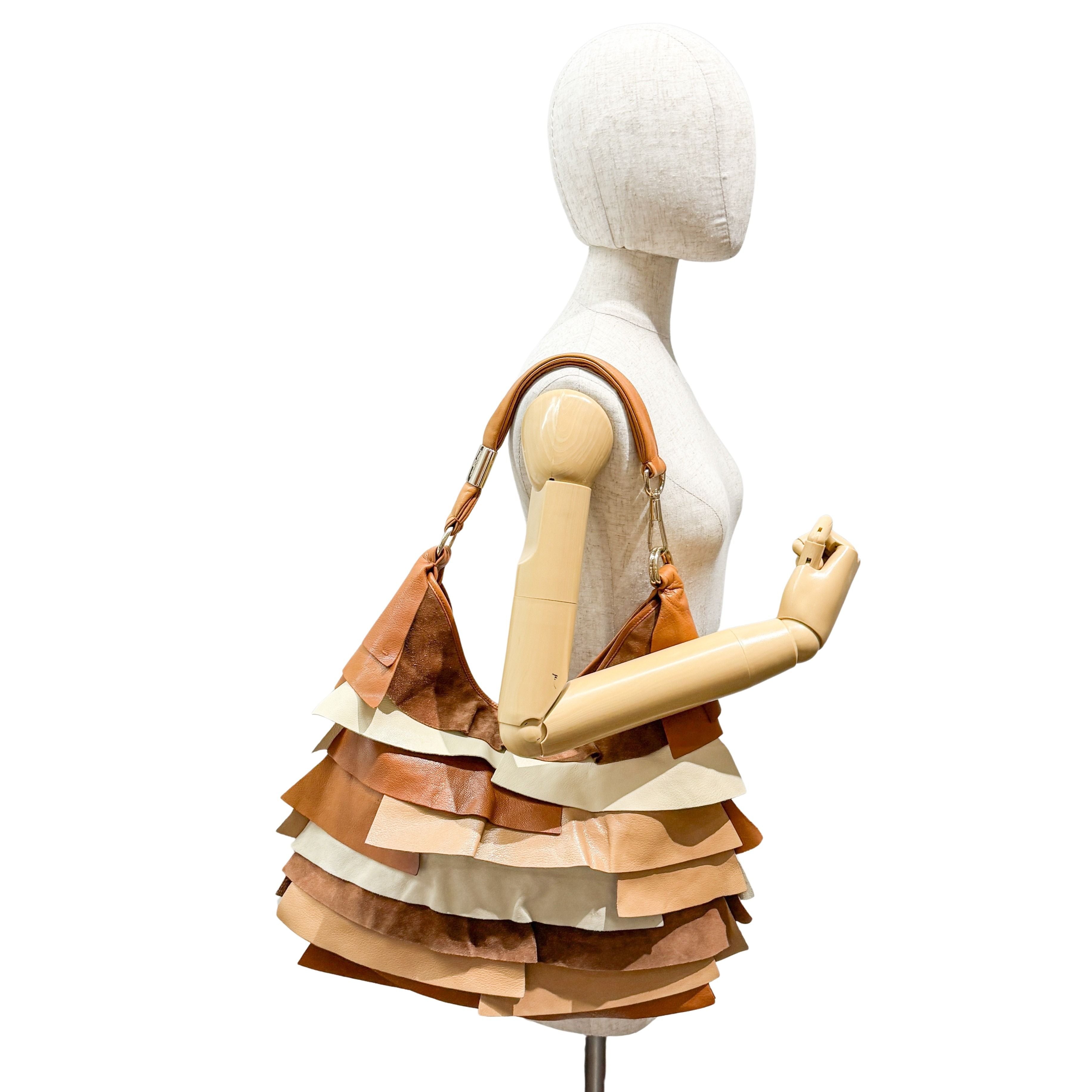 Saint Tropez Brown Leather Shoulder Bag