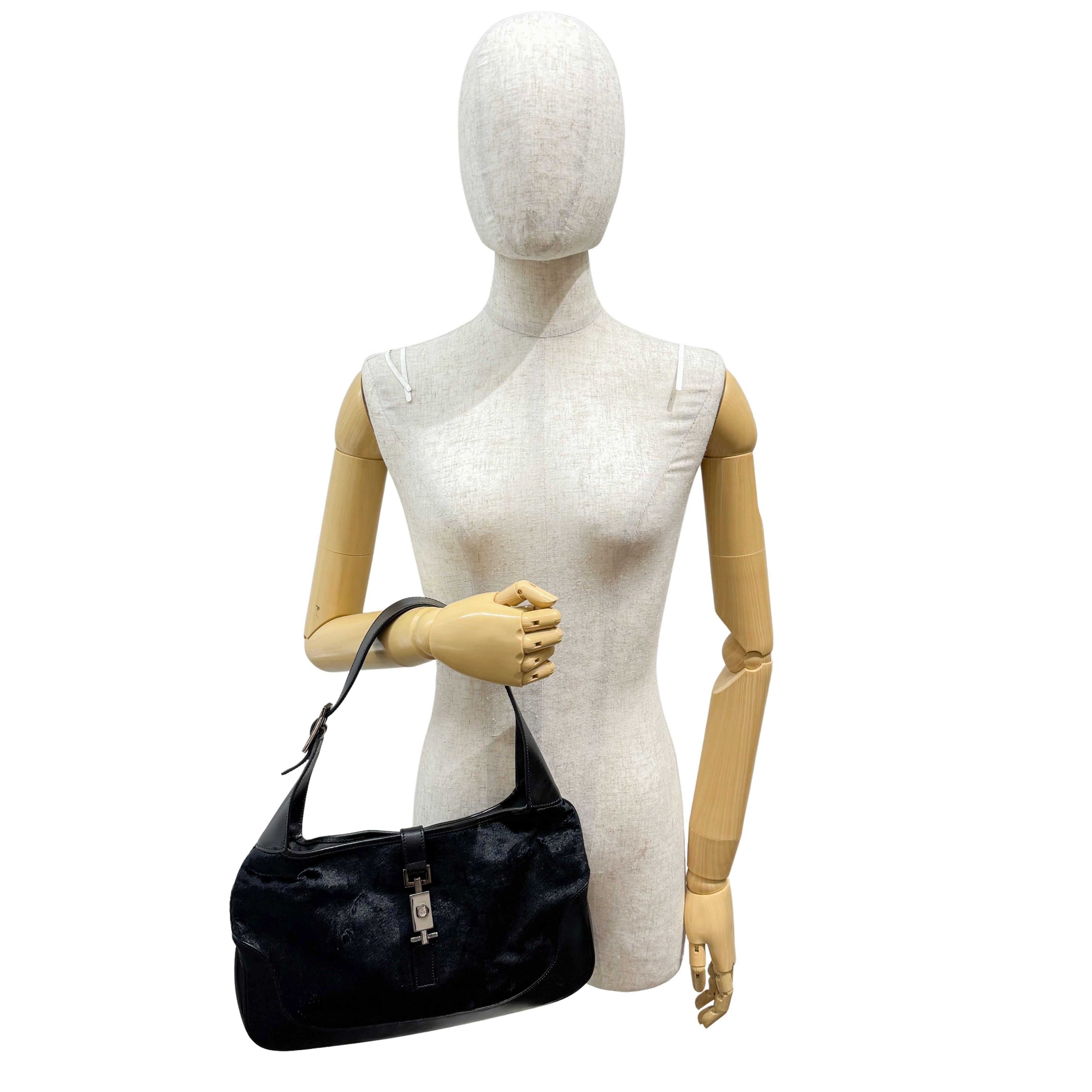 Jackie Black Velvet Shoulder Bag
