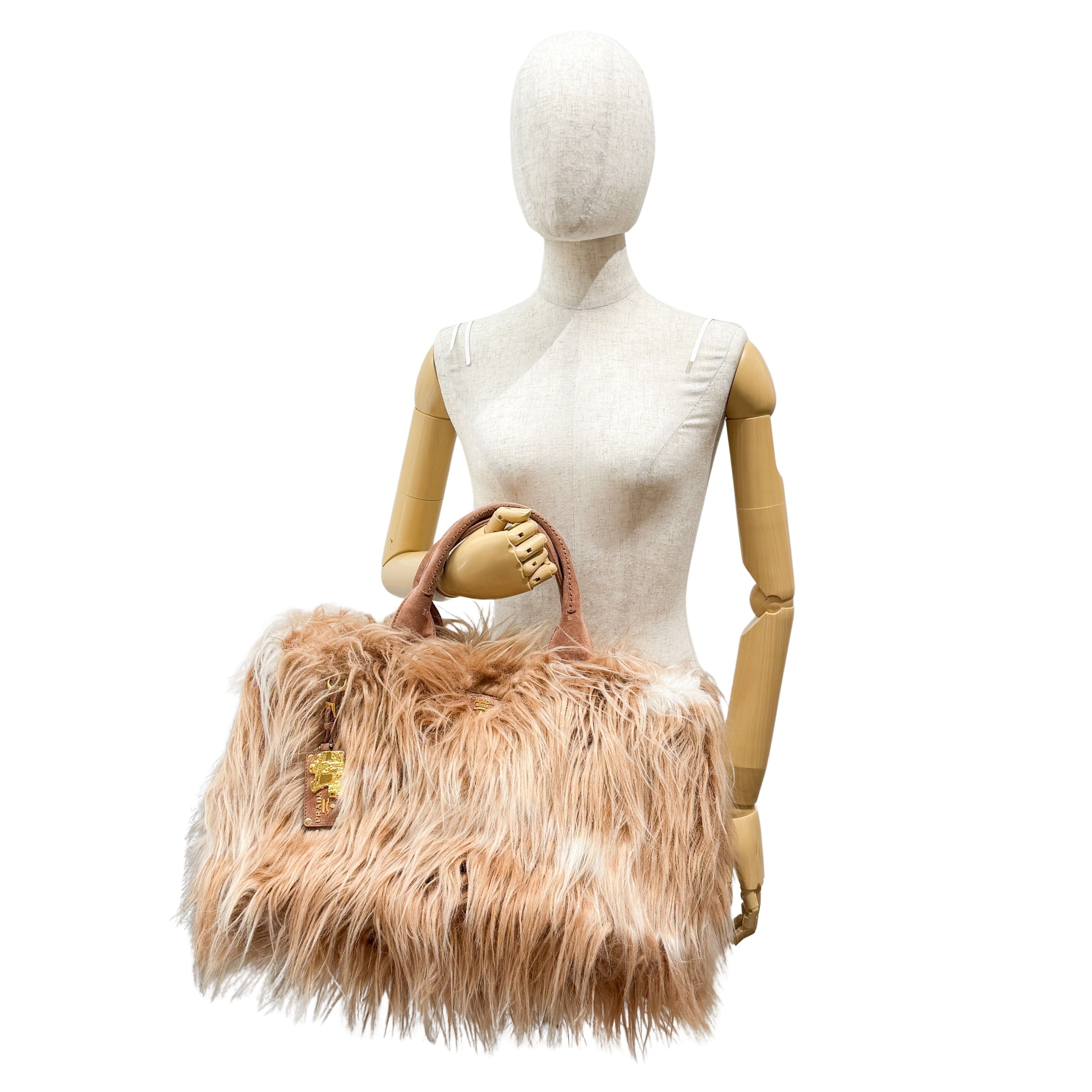 Kidassia Brown Eco Faux Fur Tote Bag