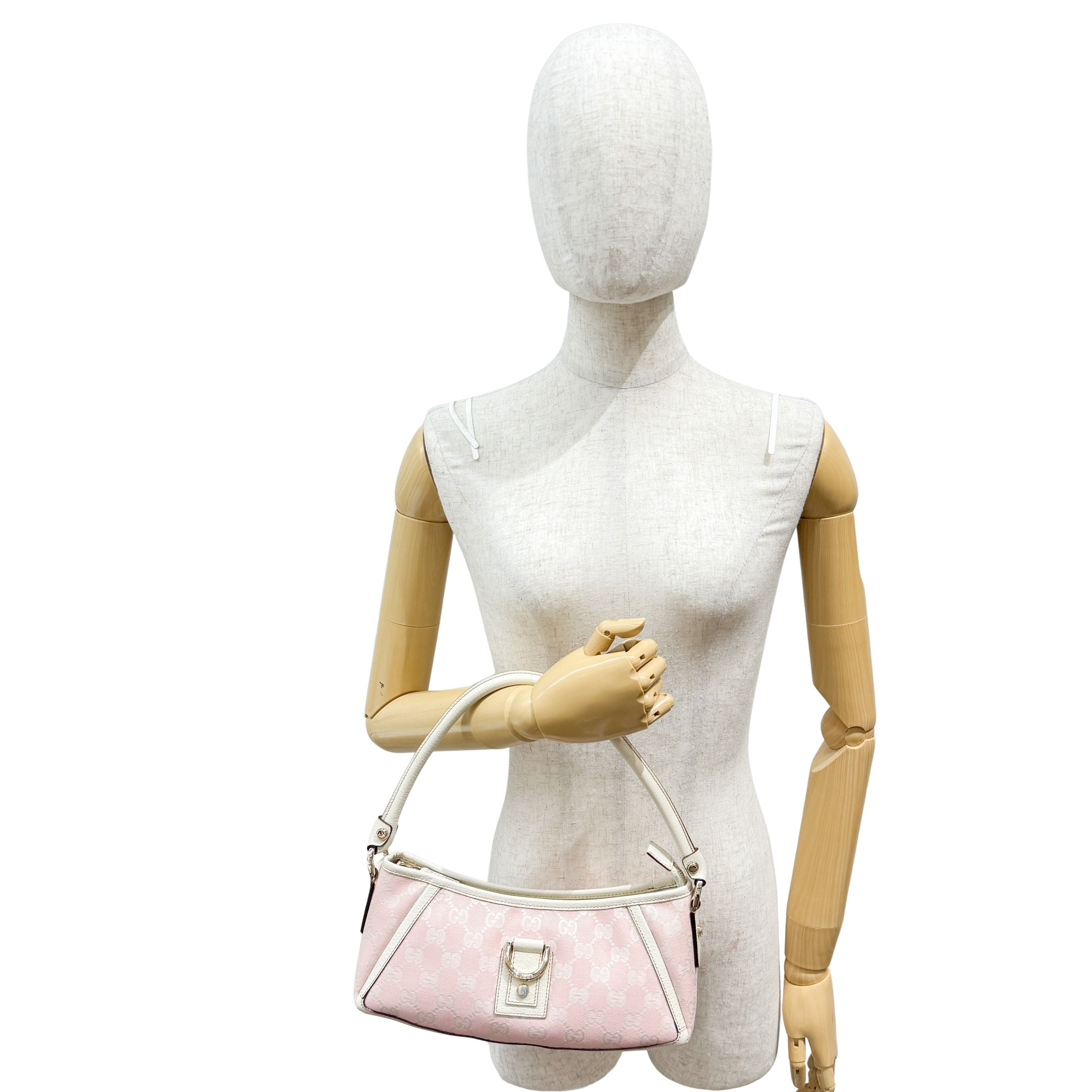 GG Pink Canvas Shoulder Bag