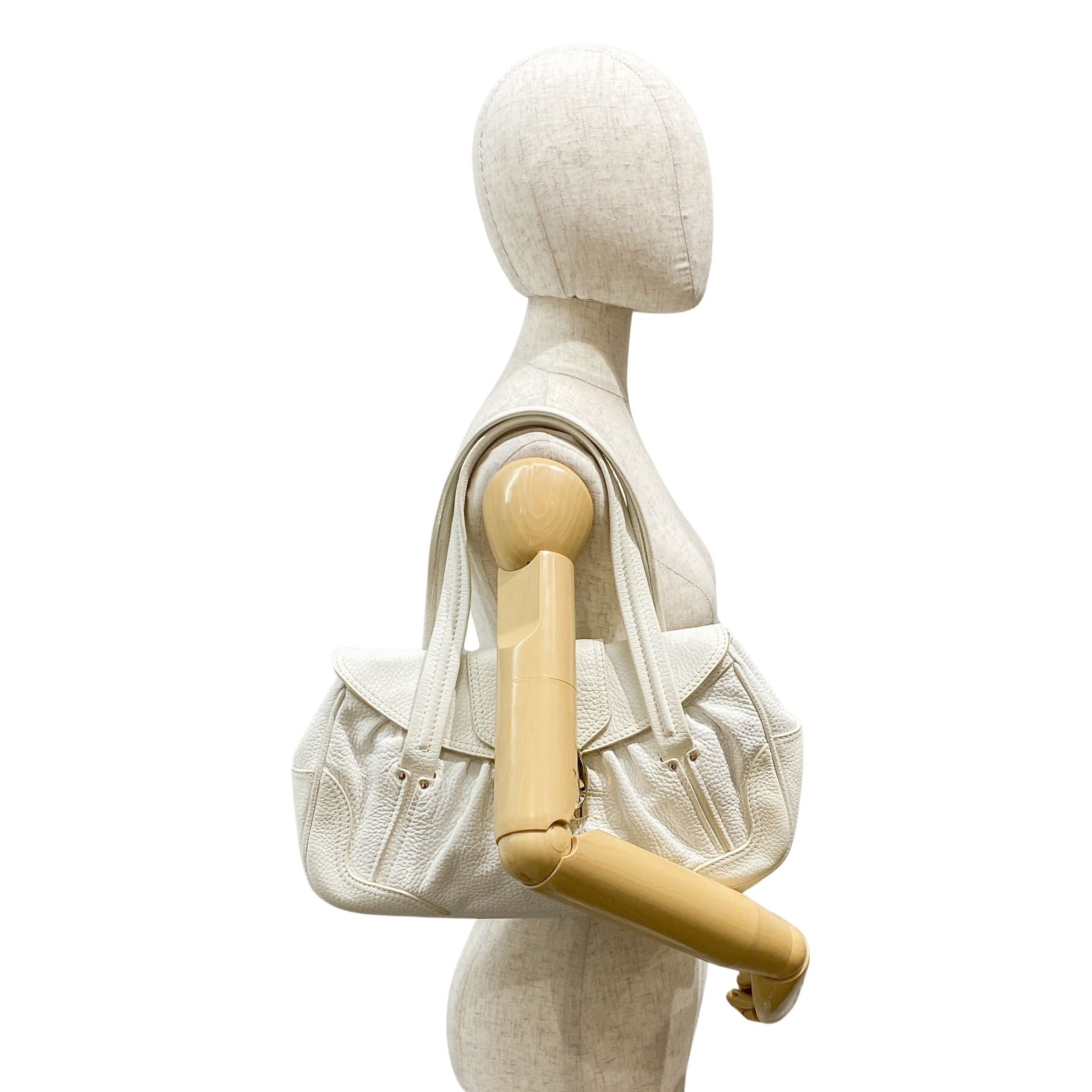 White Leather Shoulder Bag