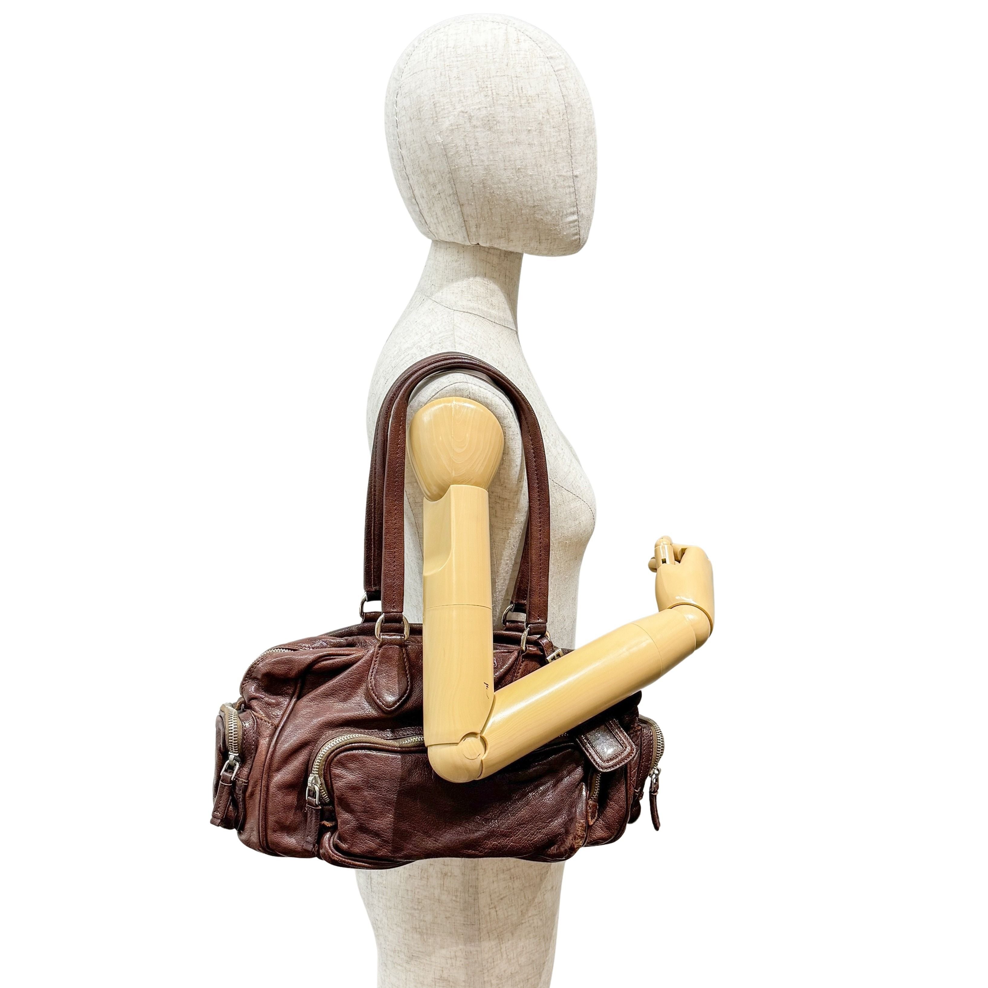 Brown Leather Shoulder Bag