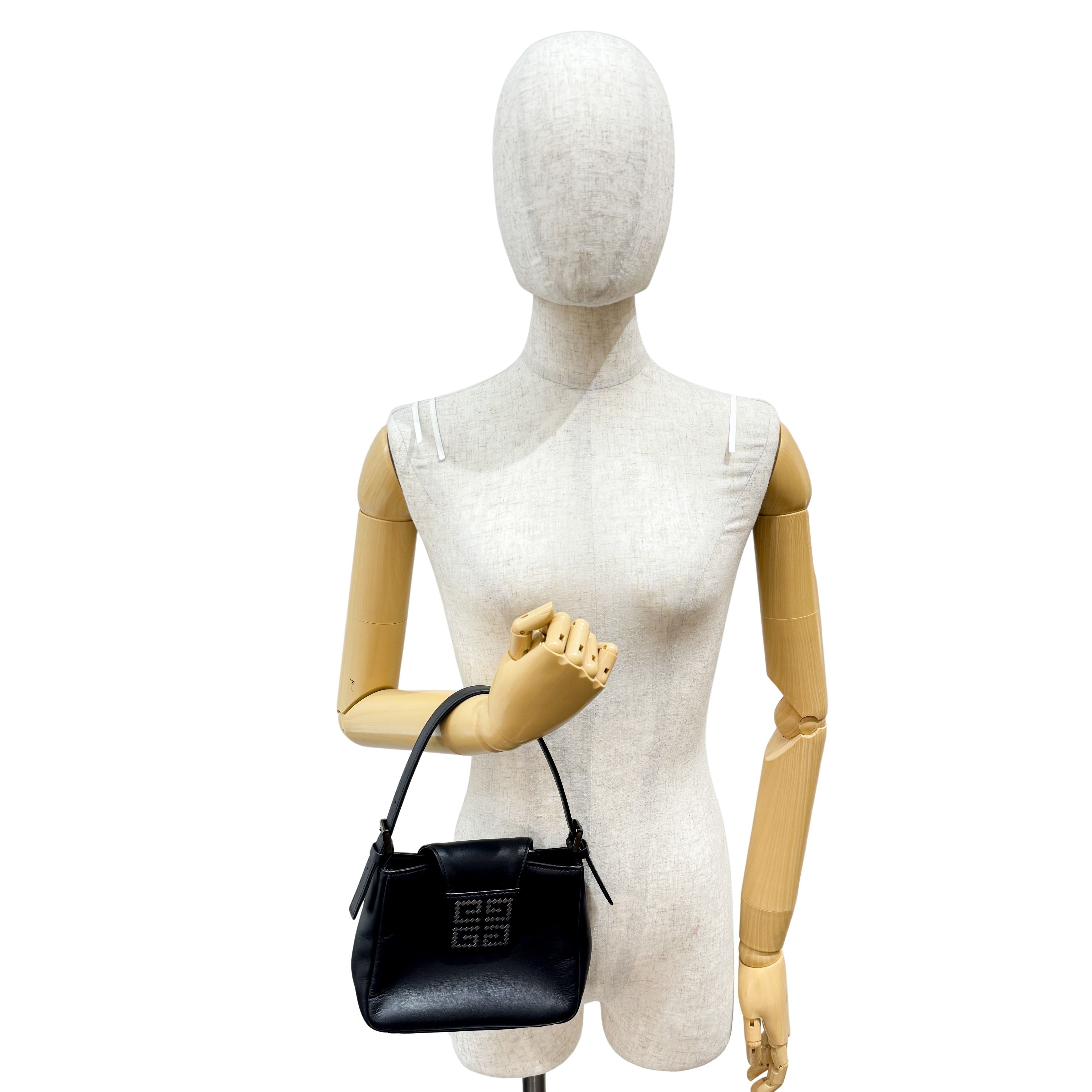 Black Leather Hand Bag