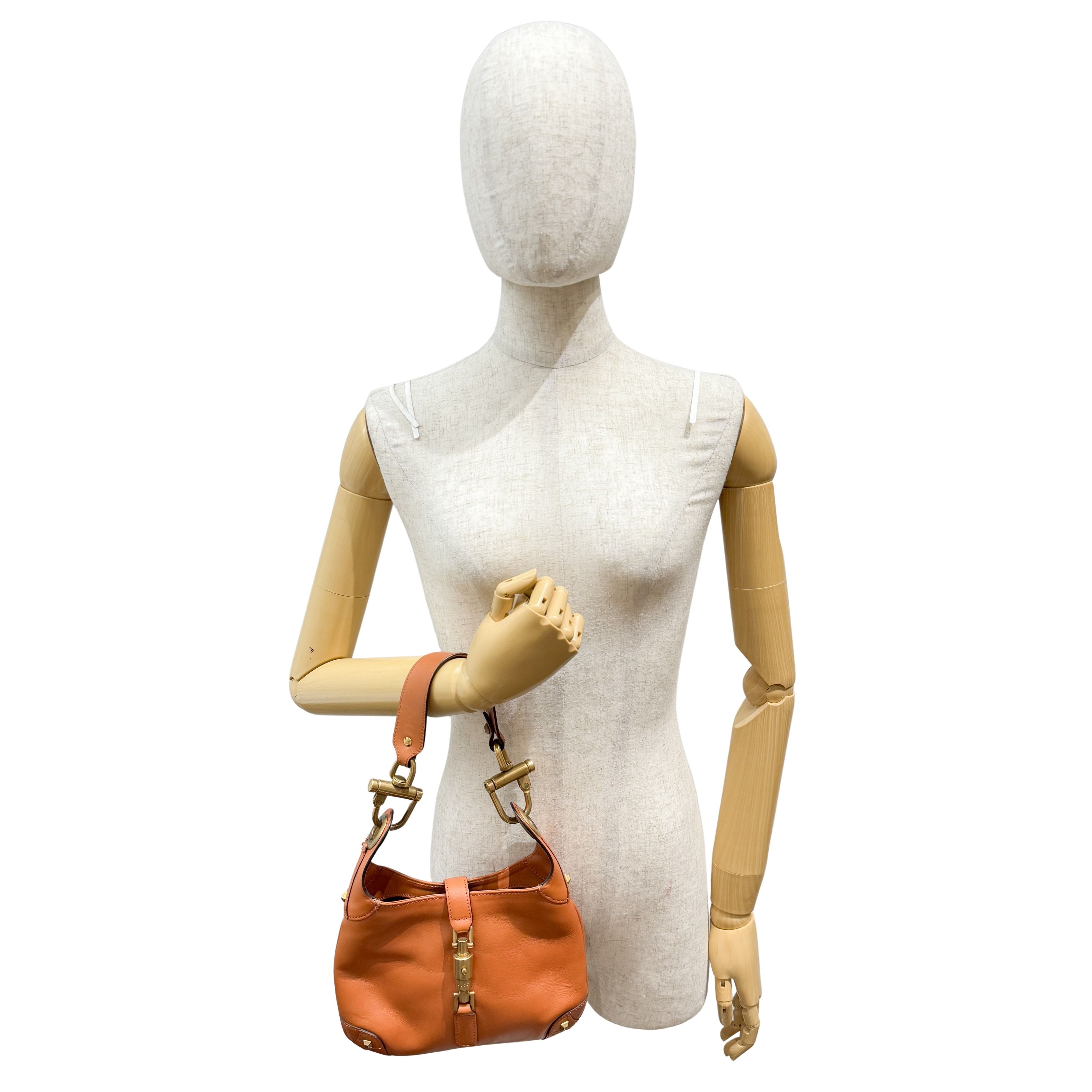 Mini Jackie Orange Leather Shoulder Bag