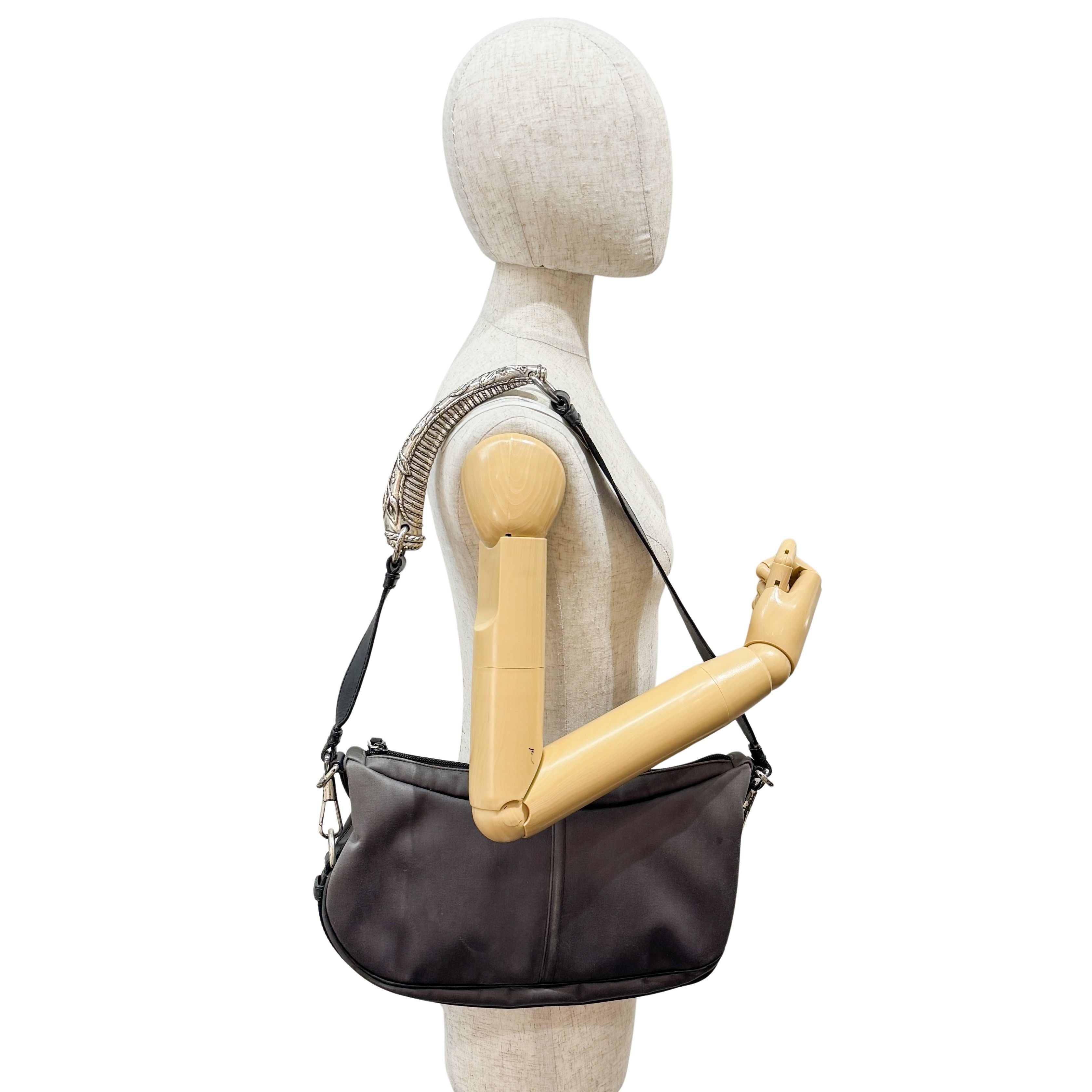 Mombasa Silver Cotton Shoulder Bag