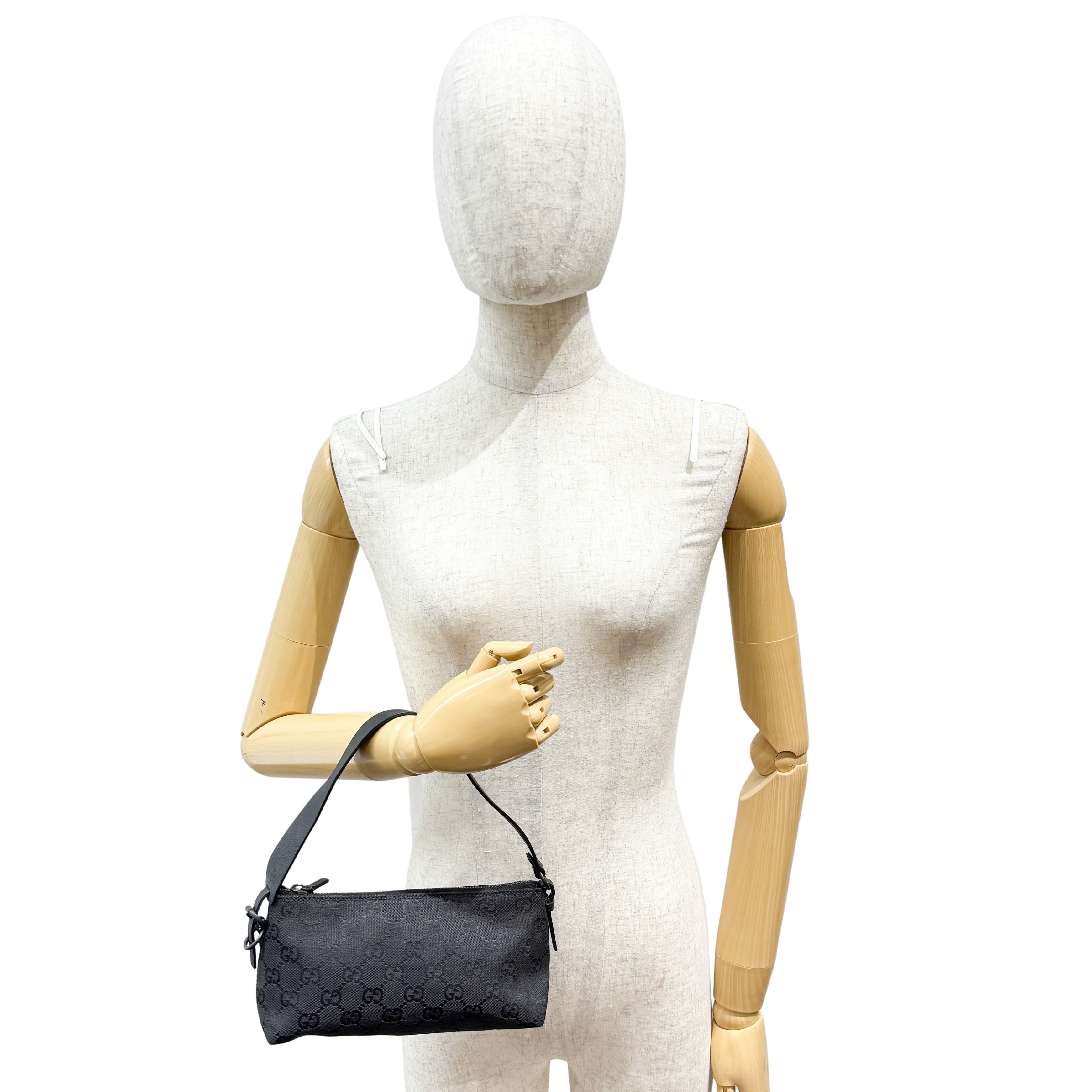 GG Canvas Black Pouch Bag