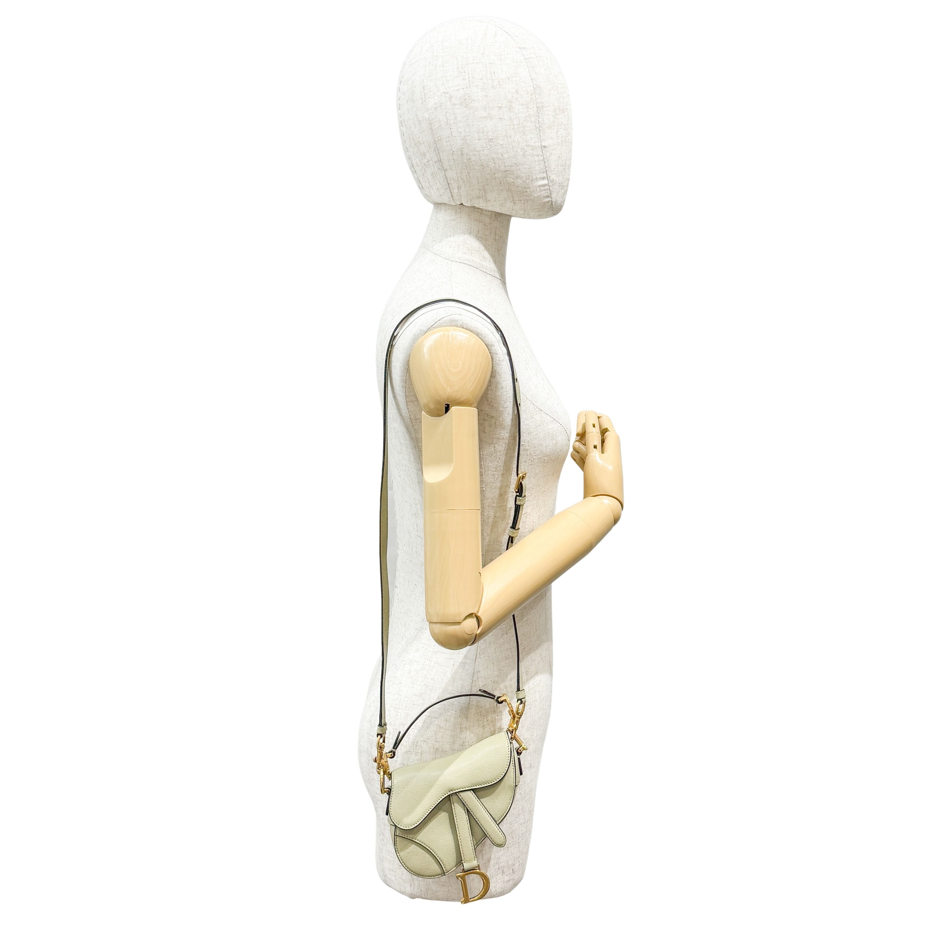 Micro Saddle Olive Green Shoulder Bag