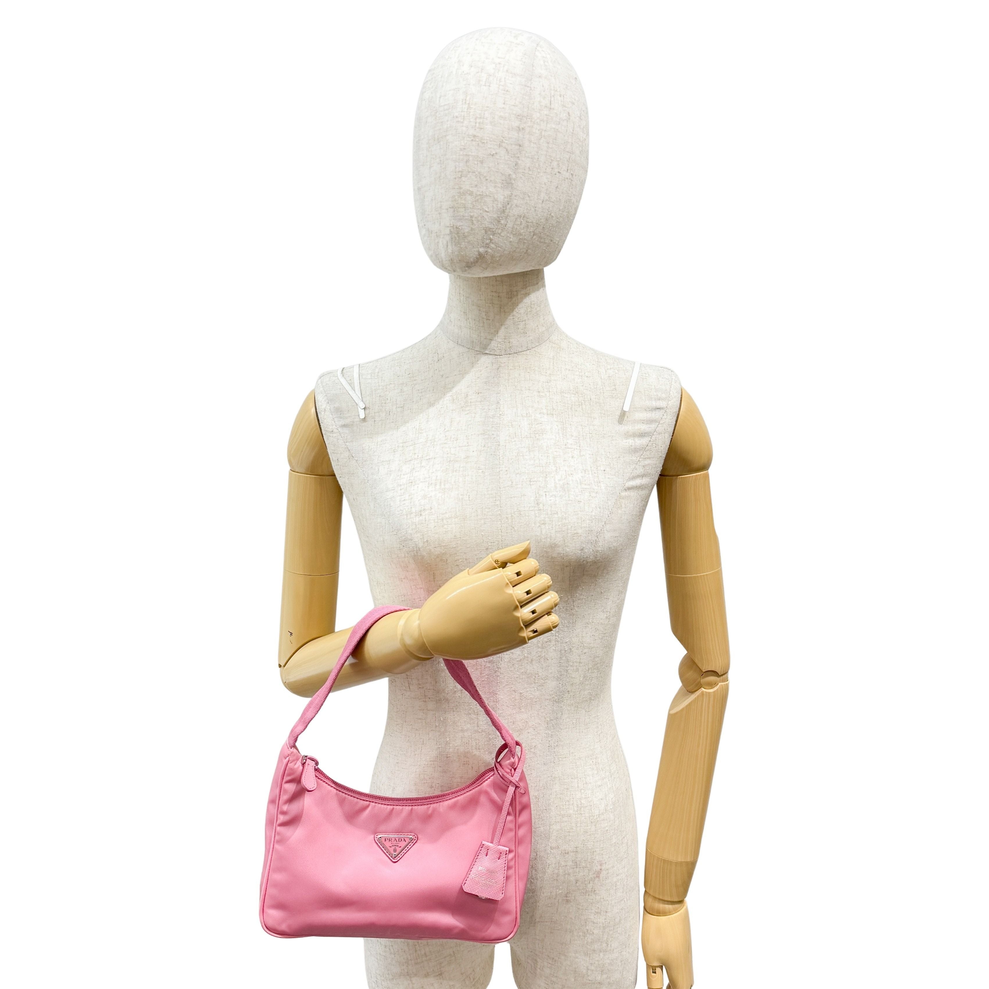 Tessuto Pink Nylon Handle Bag
