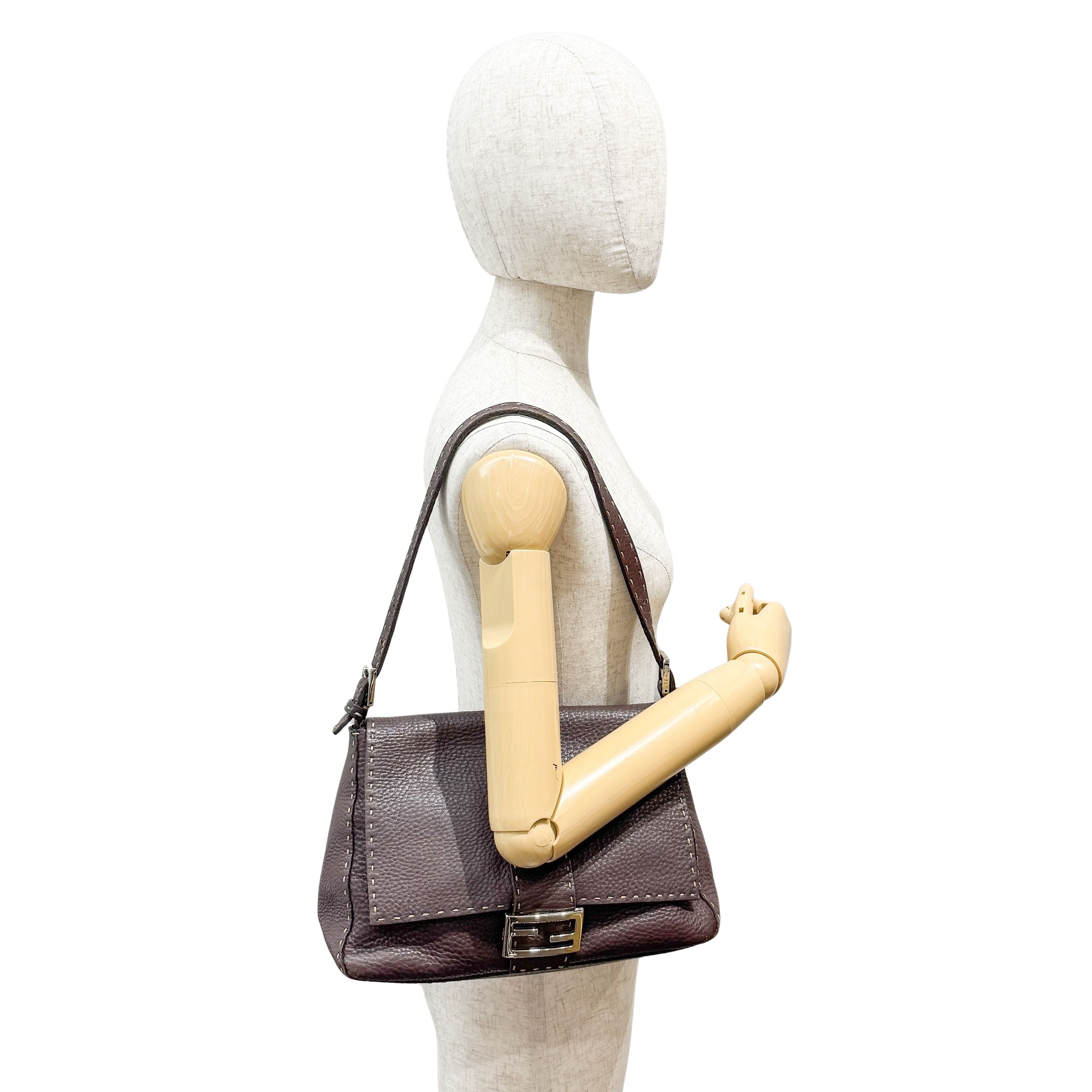 Selleria Brown Leather Mamma Baguette