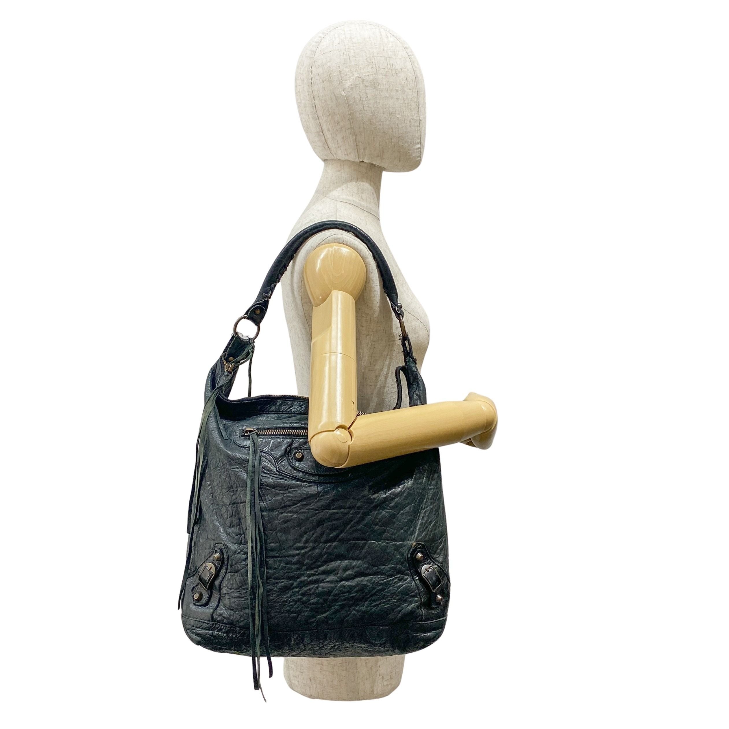 The Day Black Calfskin Leather Shoulder Bag