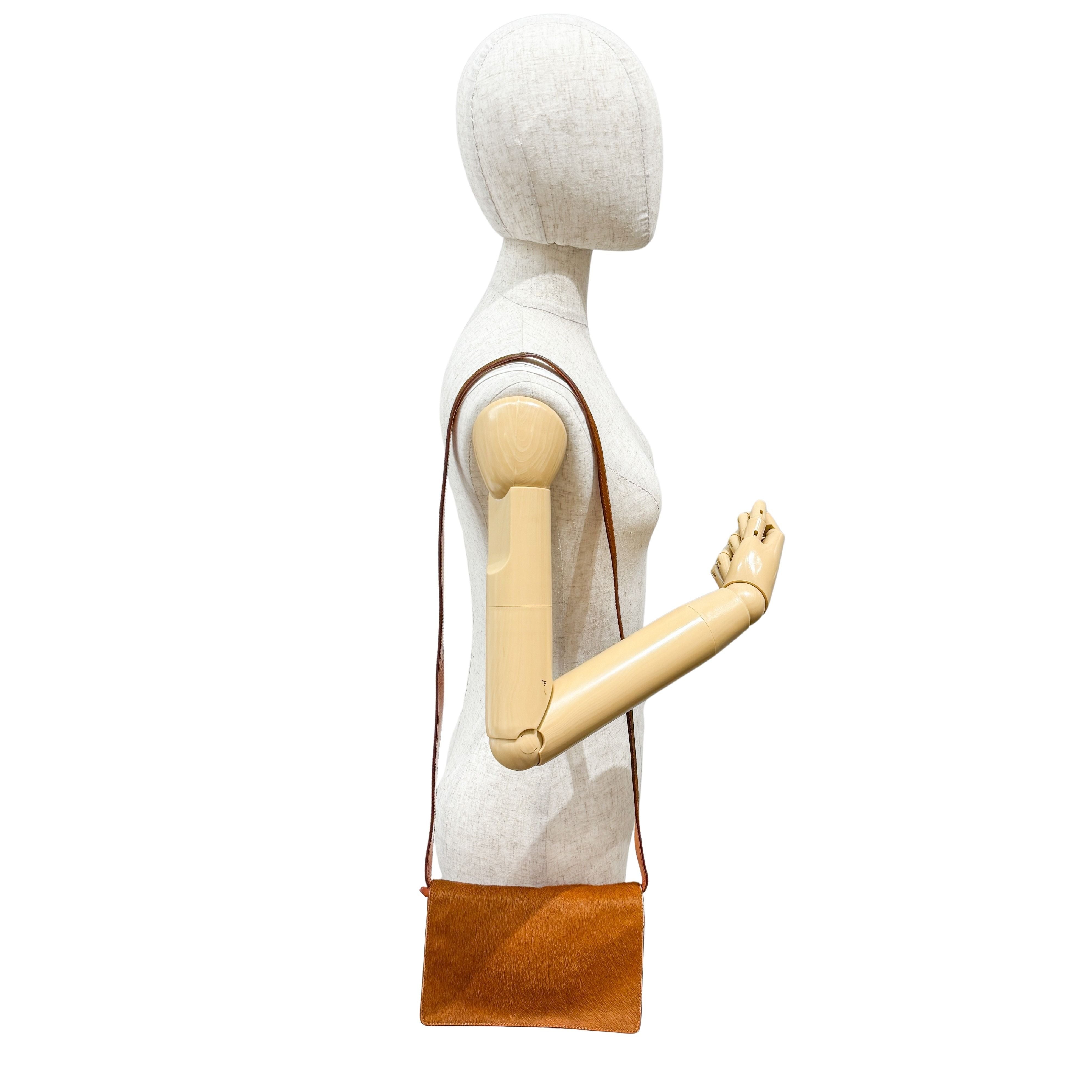 Brown Pony Hair Crossbody Bag