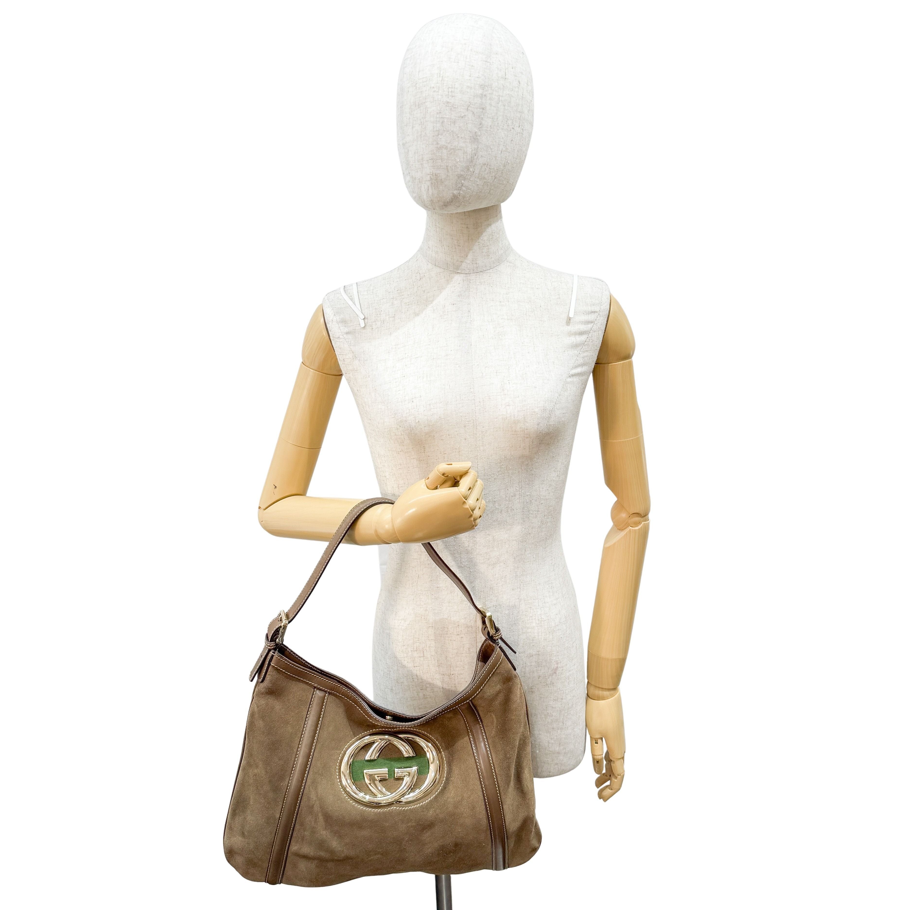 Brown Suede Shoulder Bag