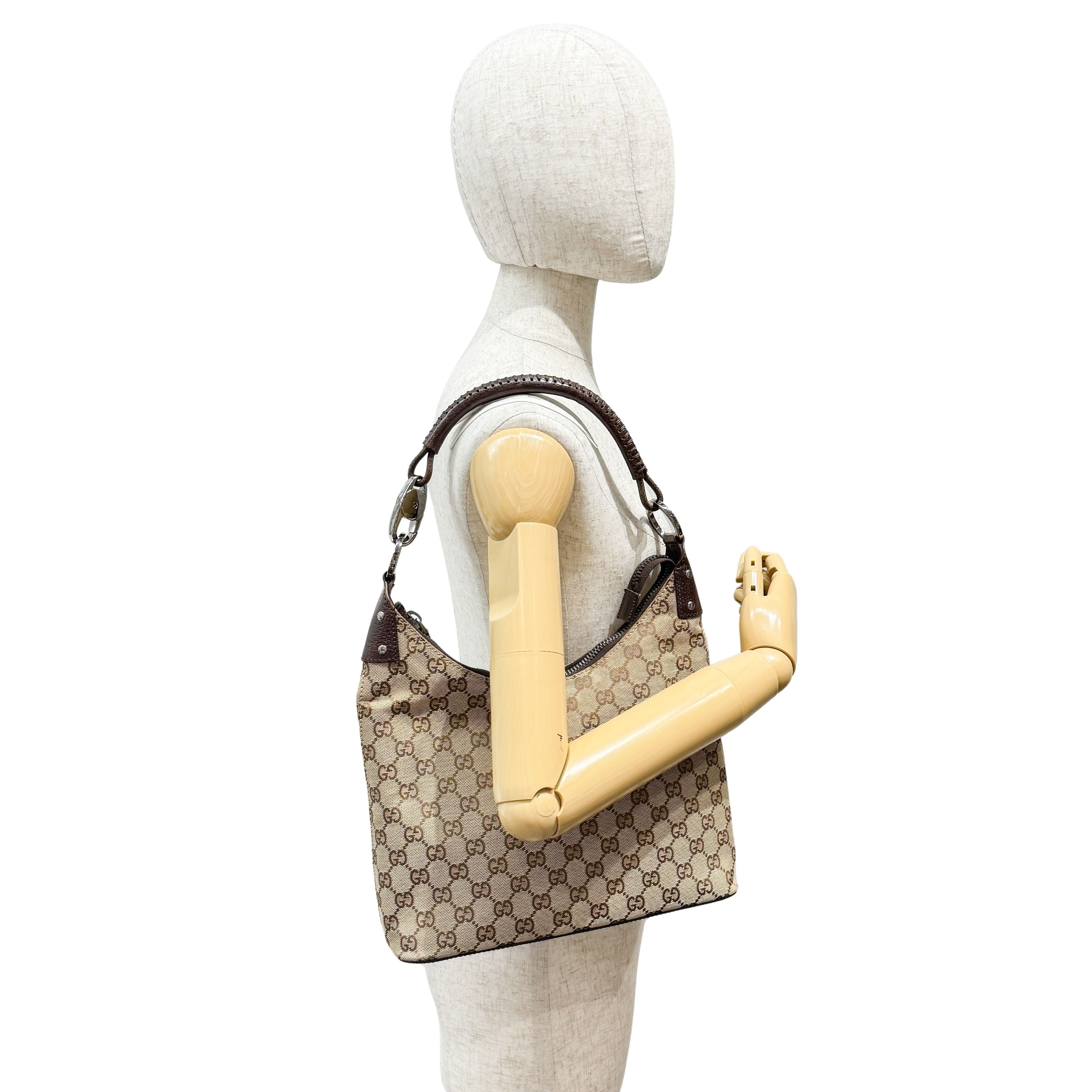 GG Canvas Brown Shoulder Bag