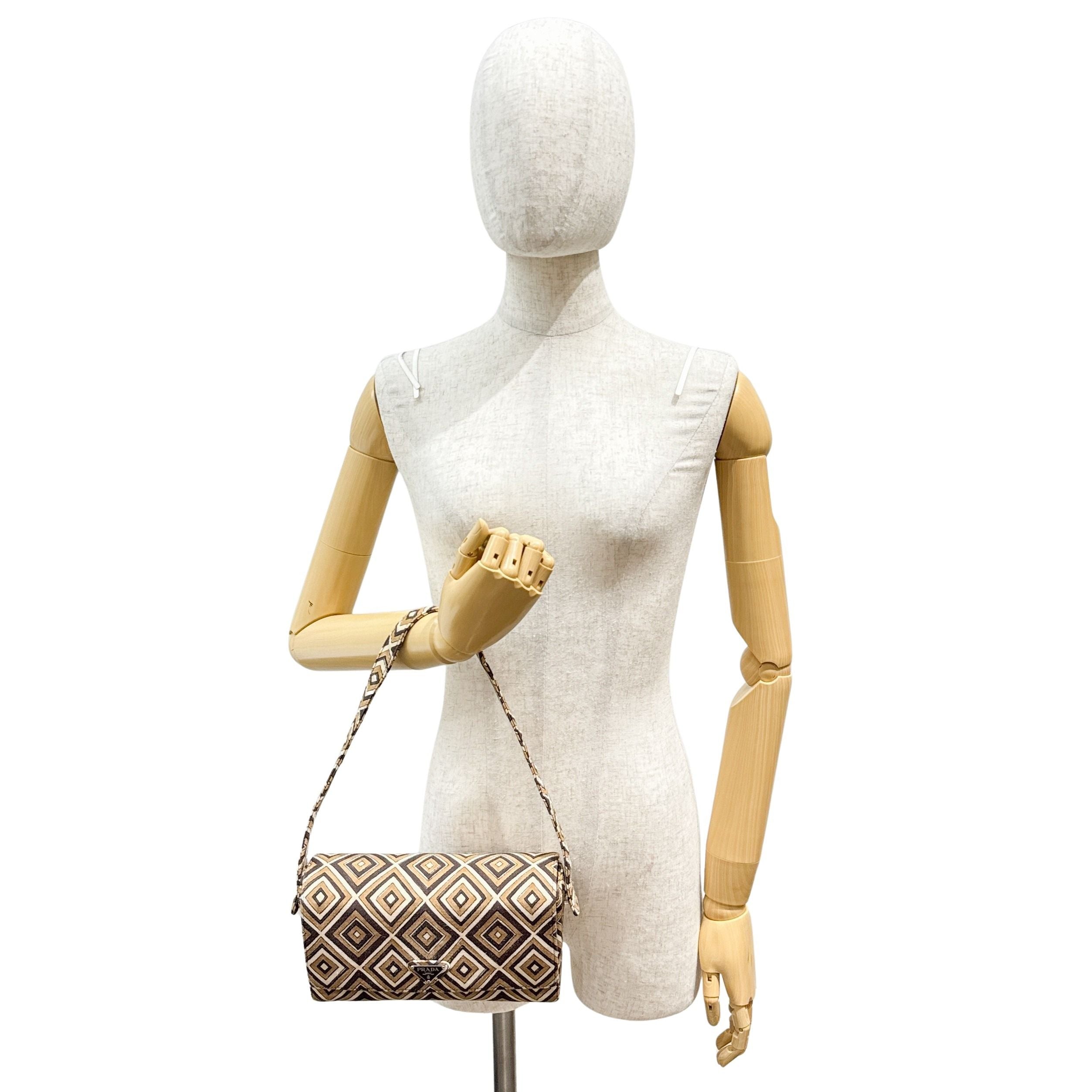 Brown Canvas Shoulder Bag