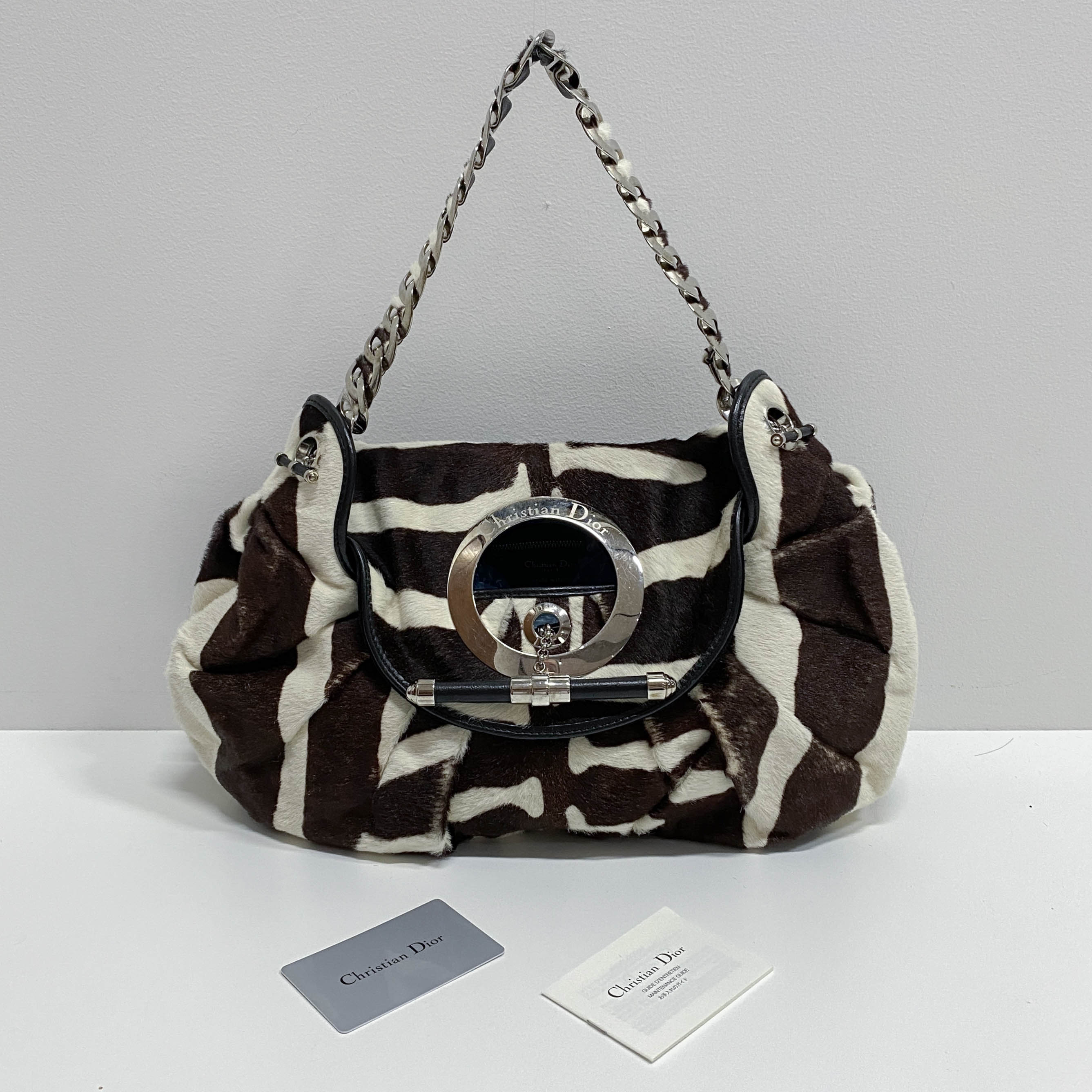 Jazzclub Zebra Print Pony Hair Shoulder Bag