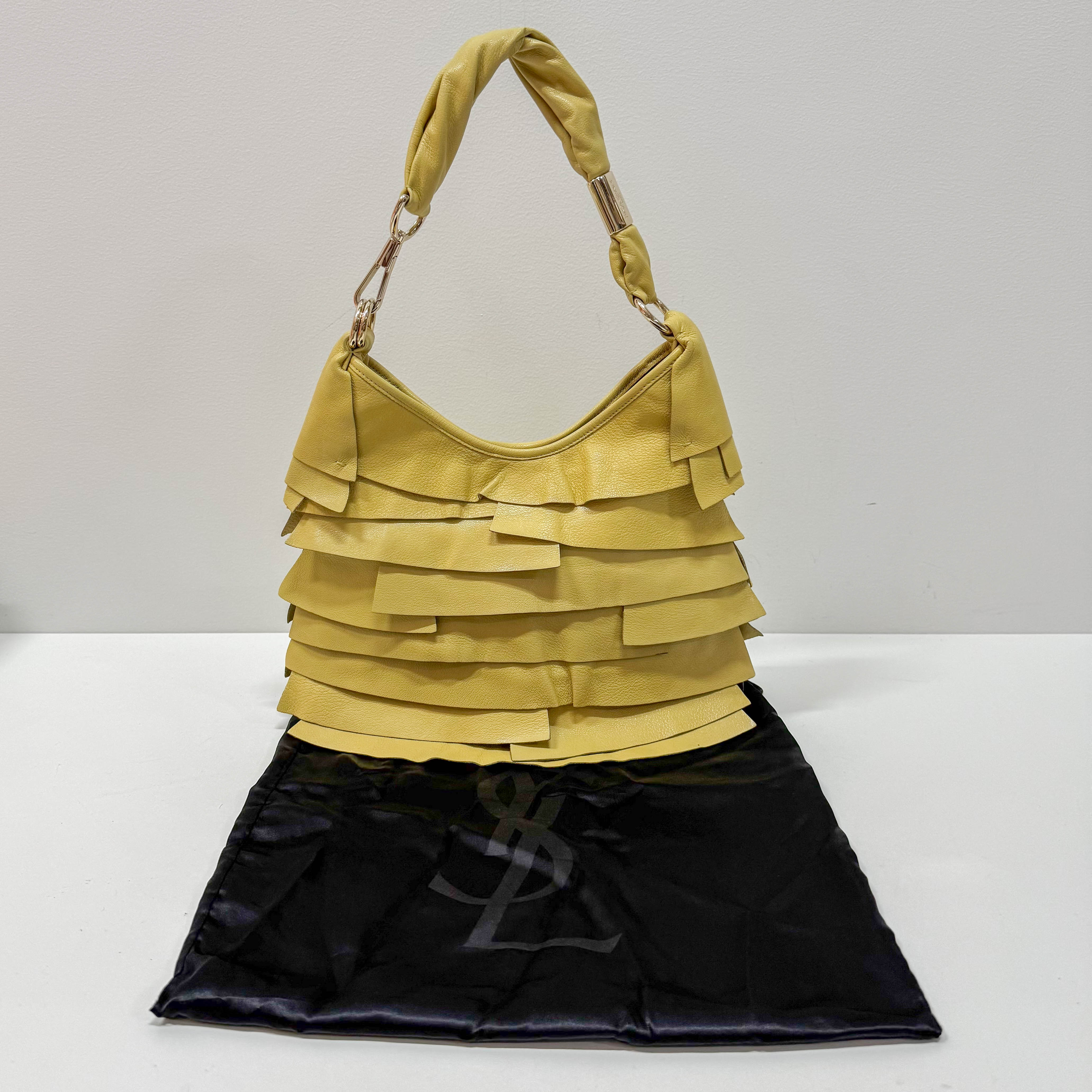 Saint Tropez Green Leather Shoulder Bag