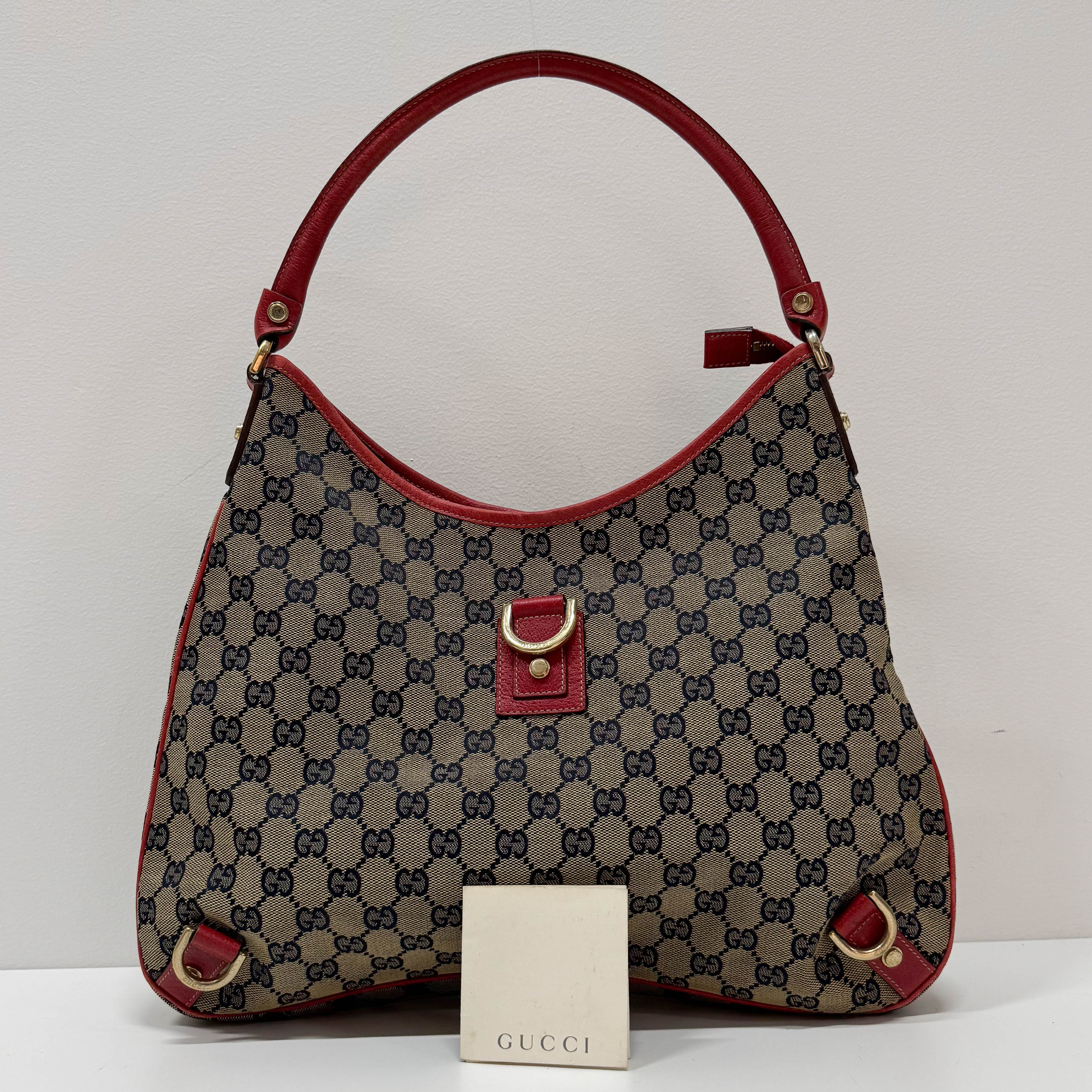 GG Canvas D-Ring Abbey Hobo Bag