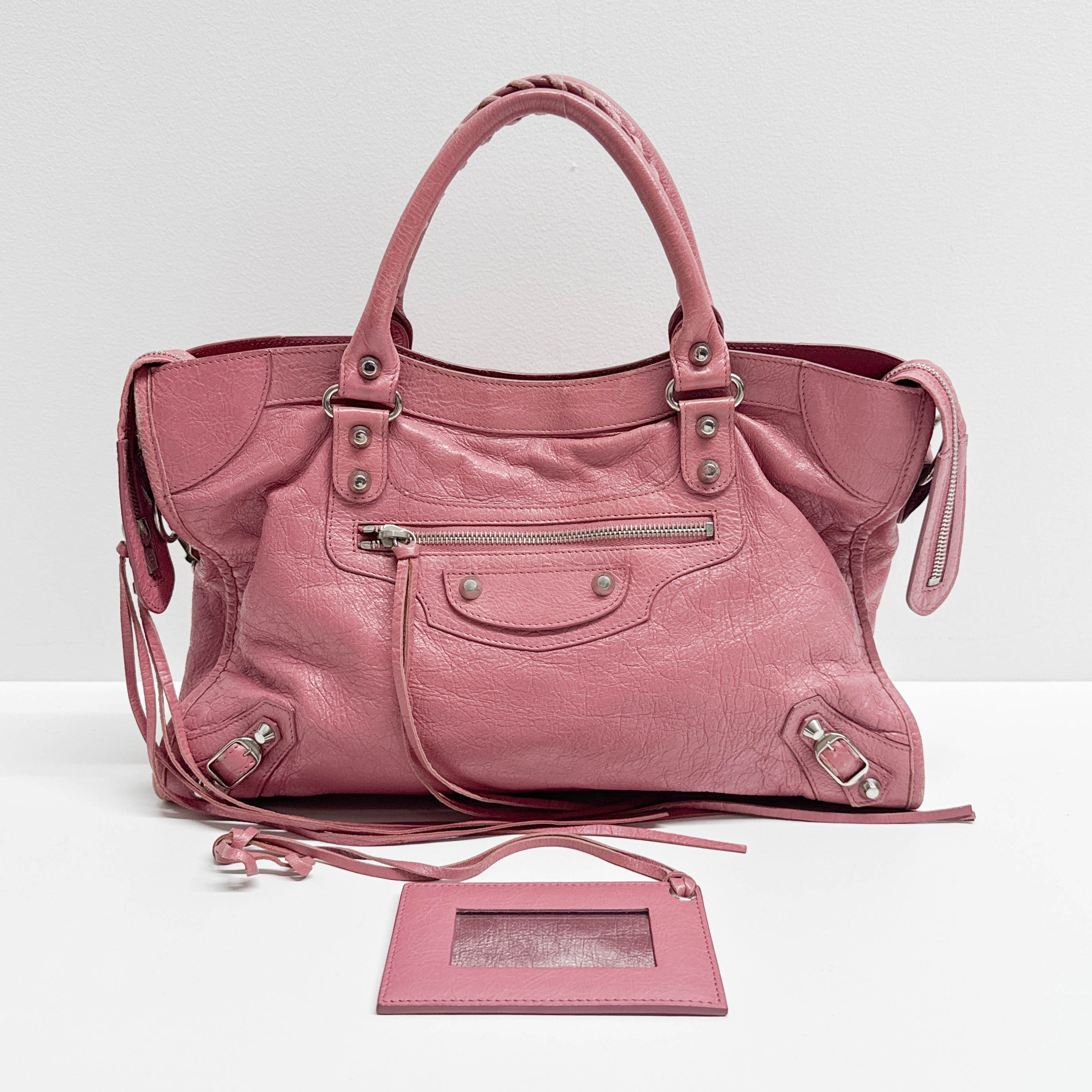 City Pink Leather Two Way Bag