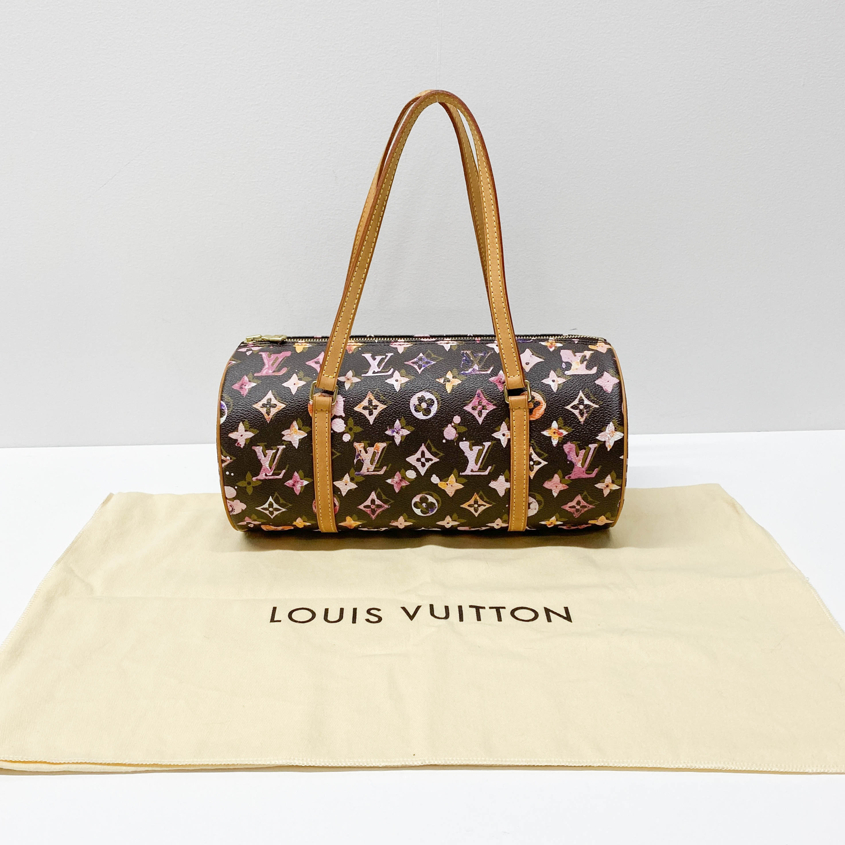 Papillon Watercolor Monogram Hand Bag