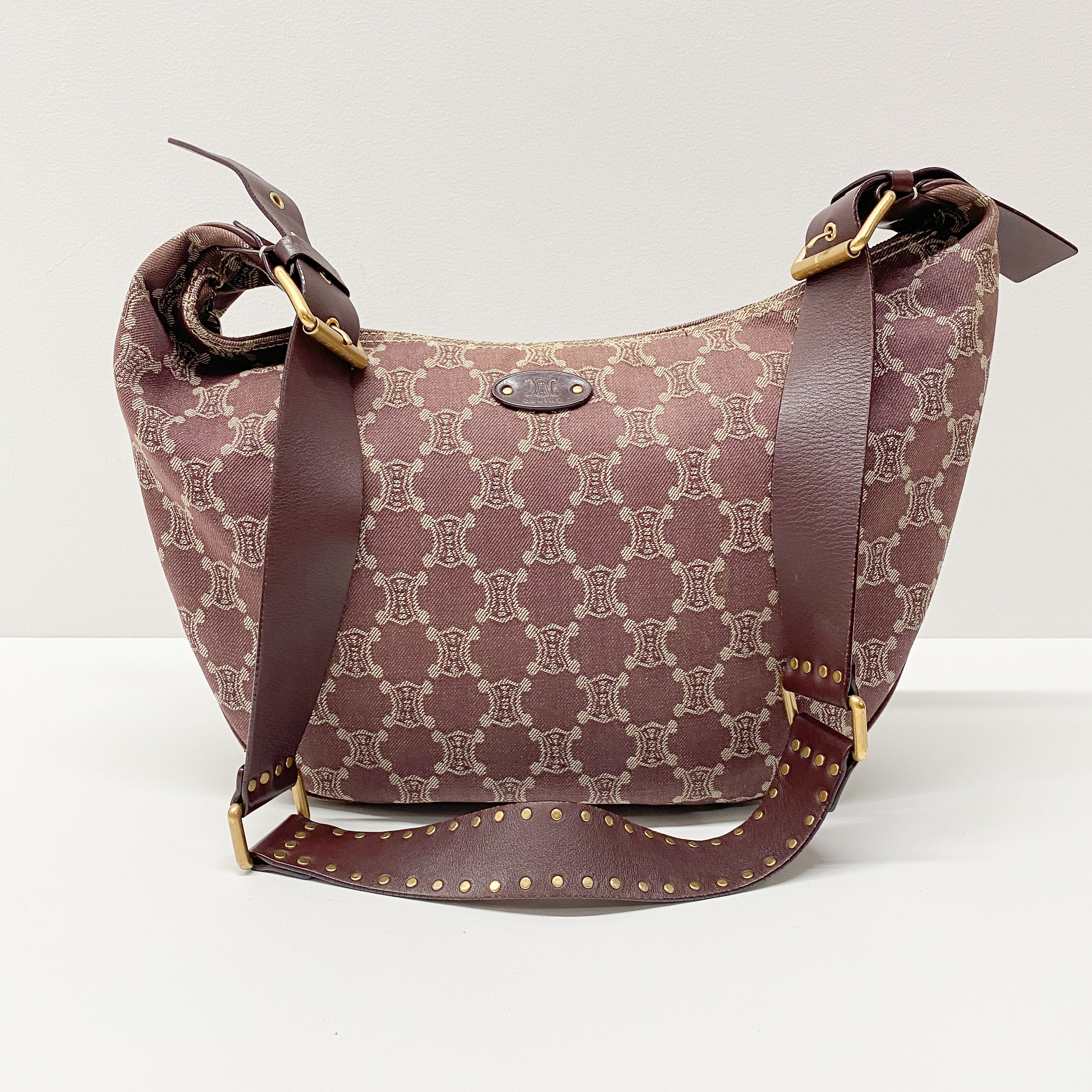 Paris Macadam Purple Denim Hobo Bag