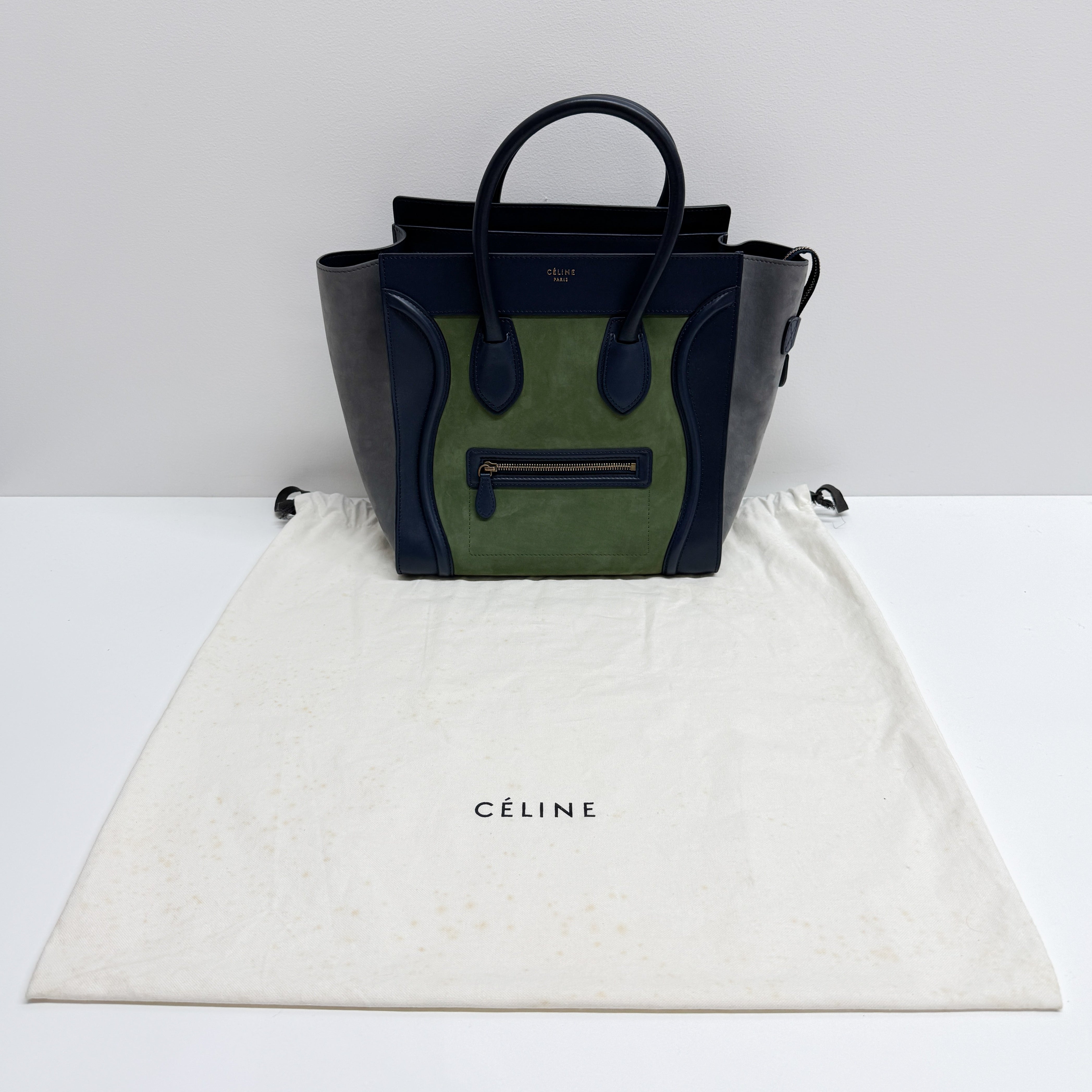 Luggage Micro Multicolored Suede Hand Bag