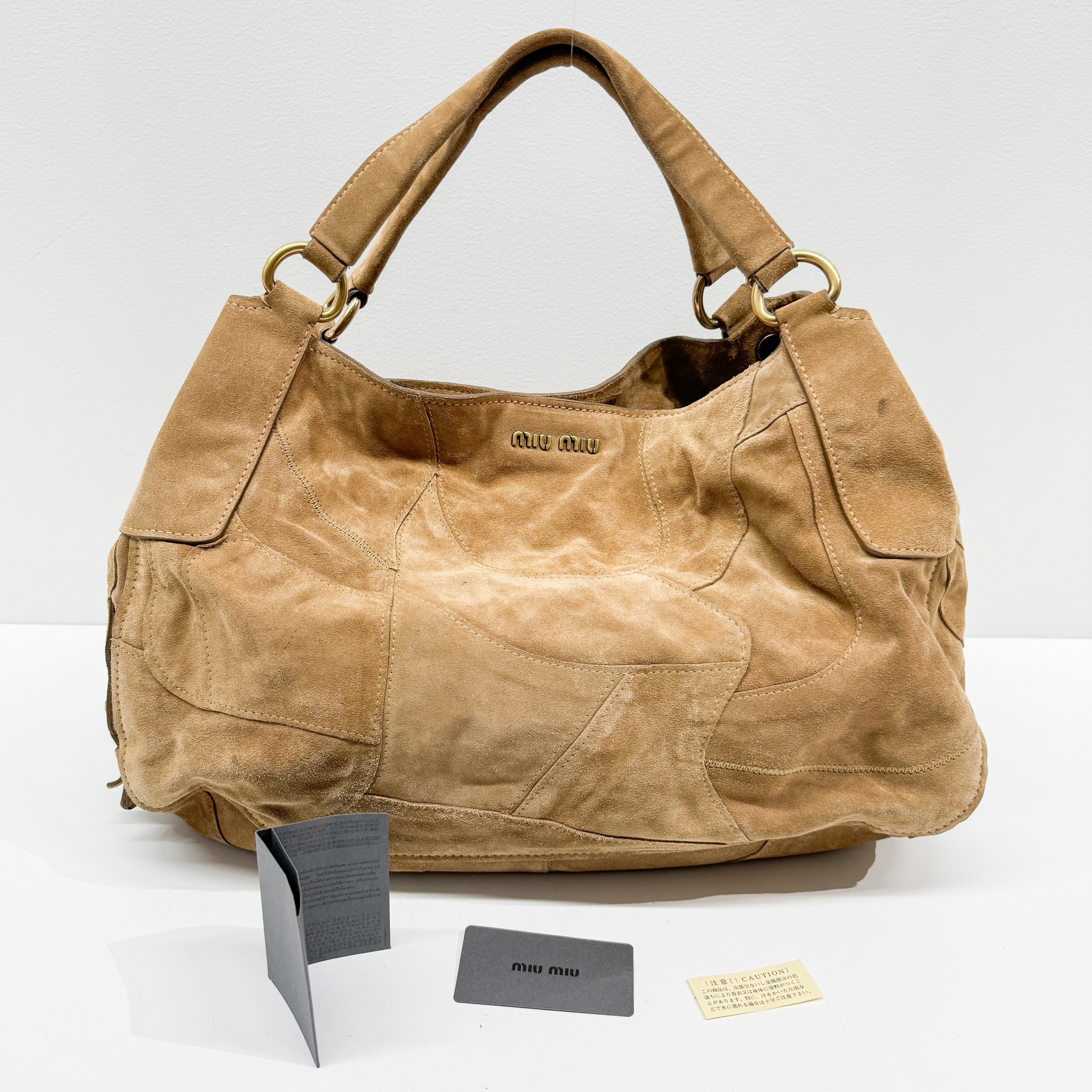 Vintage Brown Suede Shoulder Bag