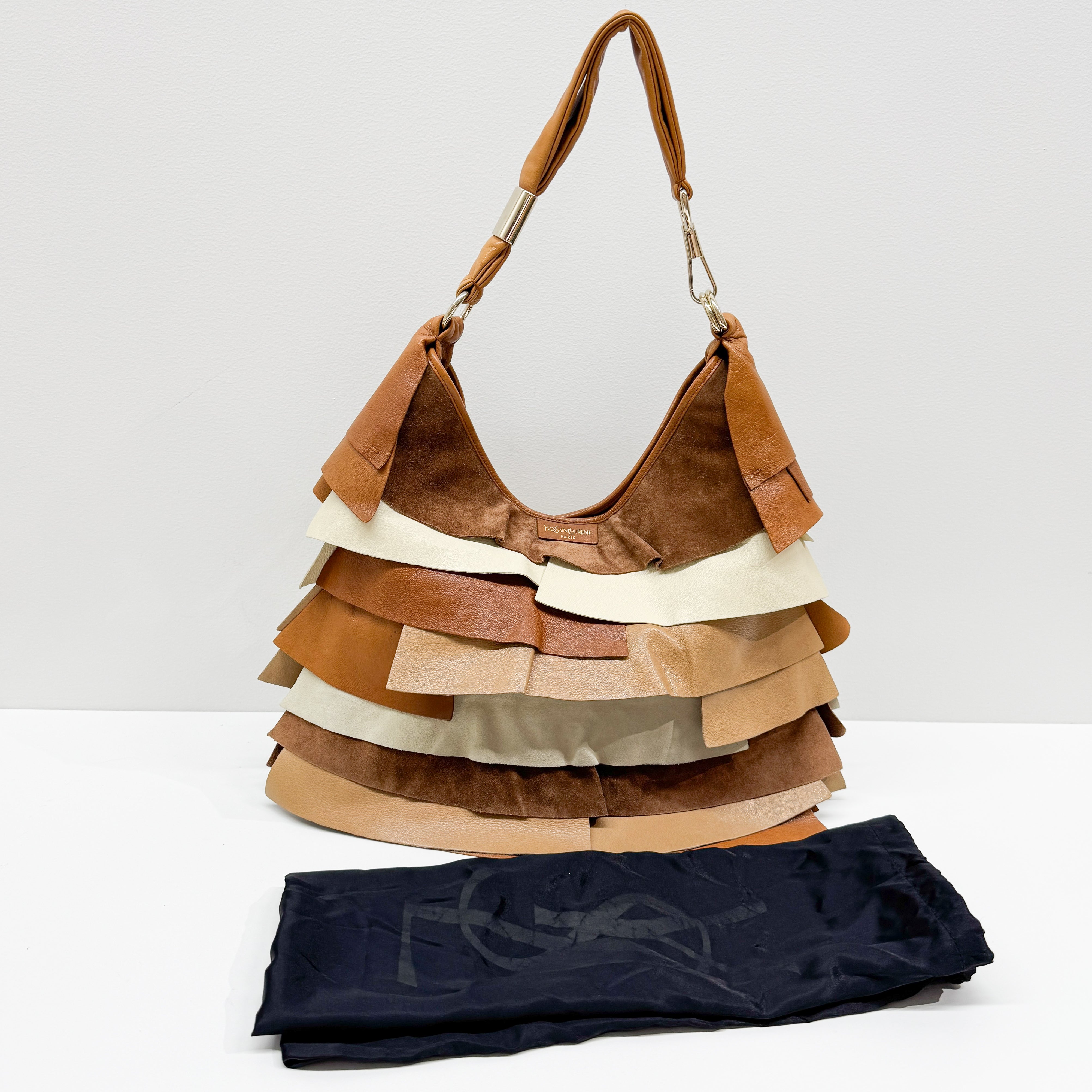 Saint Tropez Brown Leather Shoulder Bag