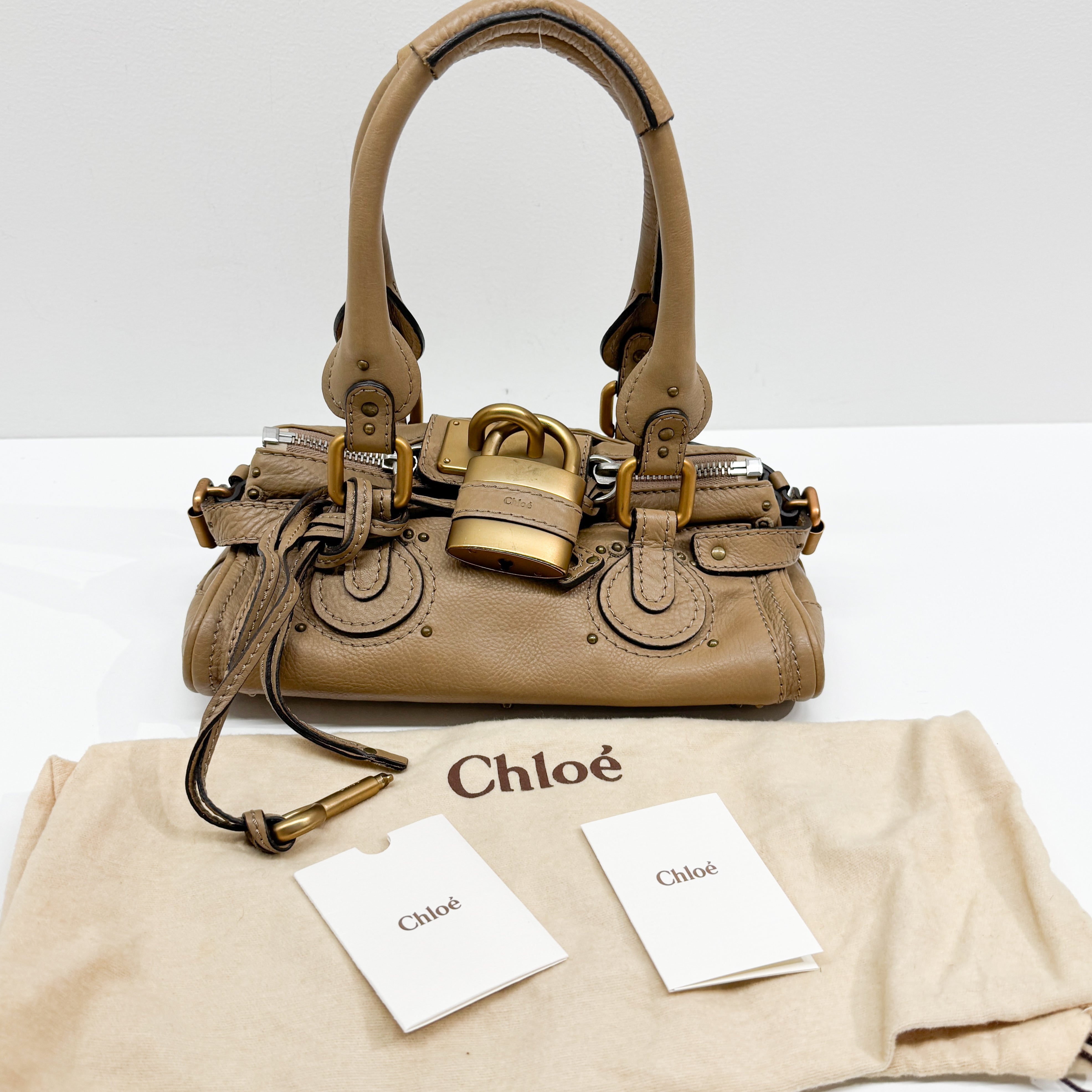 Mini Paddington Brown Leather Shoulder Bag