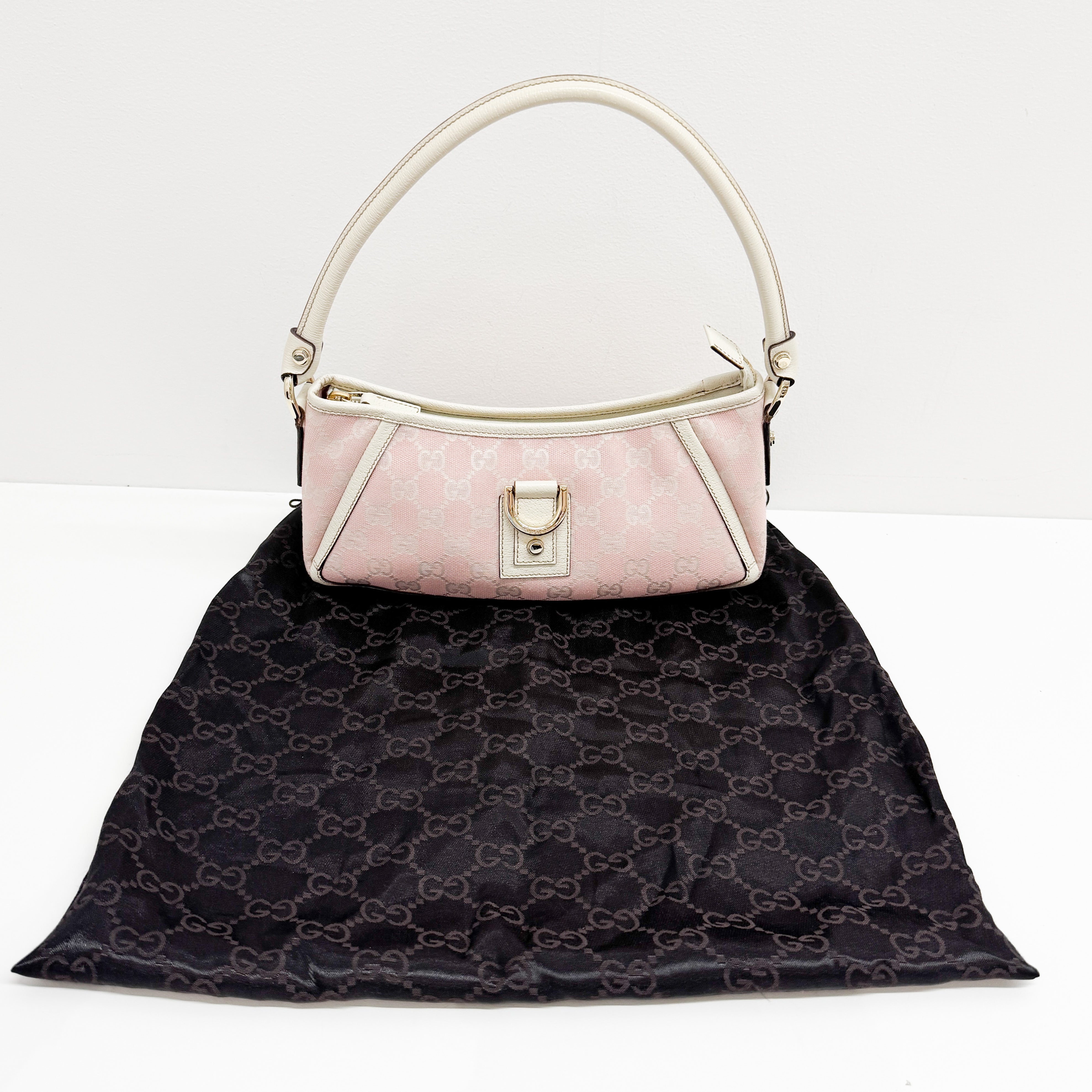 GG Pink Canvas Shoulder Bag