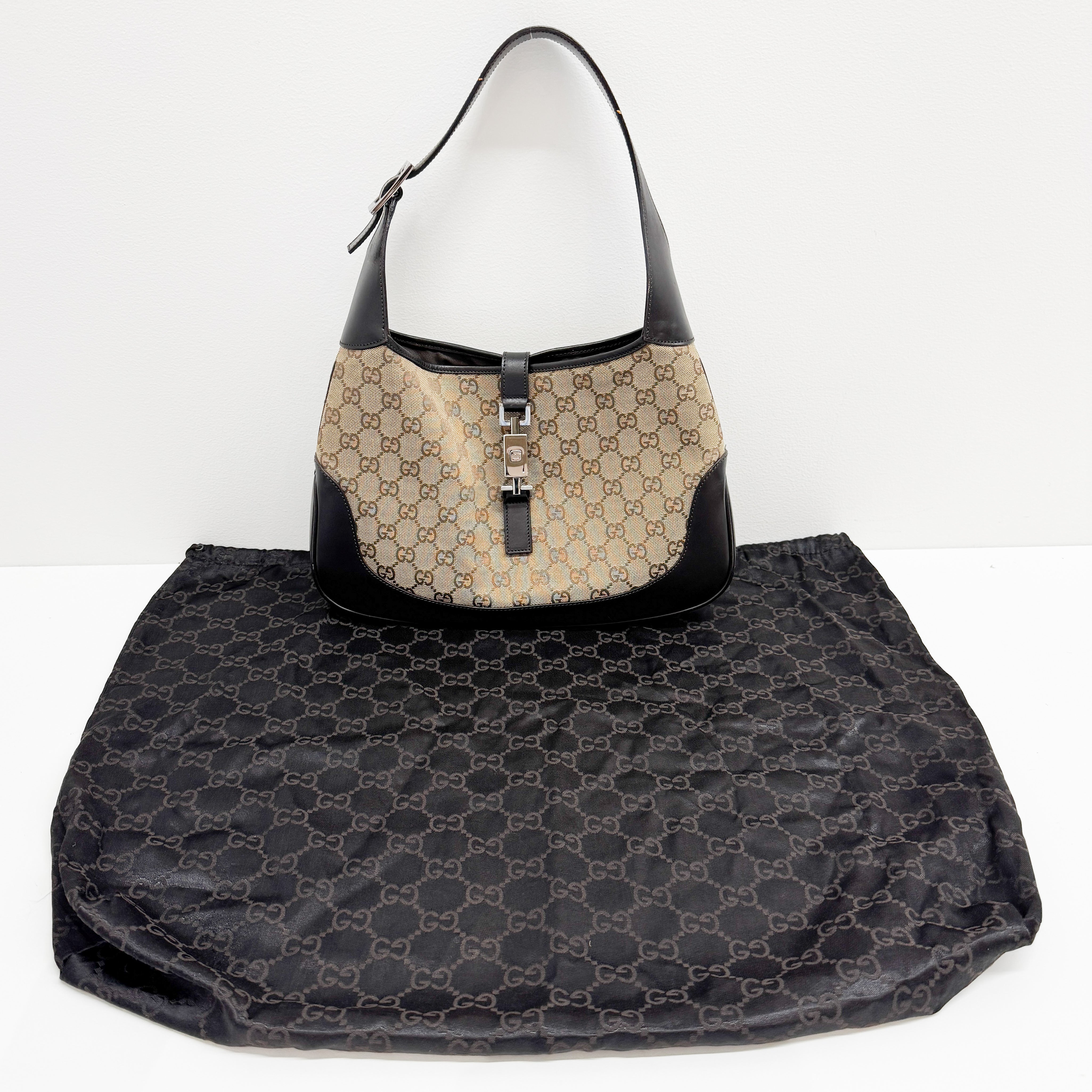 Jackie Beige Canvas Shoulder Bag