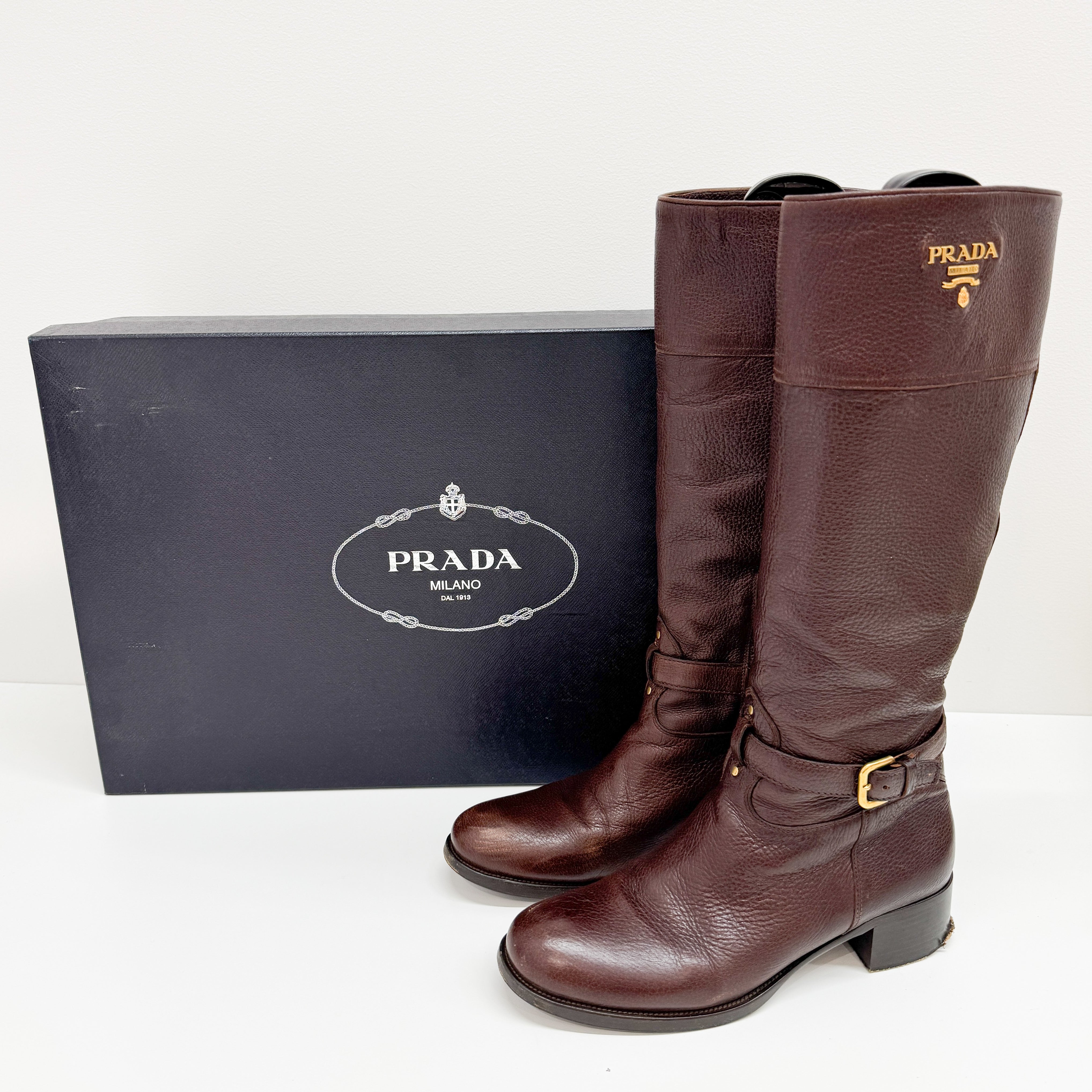 Size 40 EU Brown Leather Long Boots