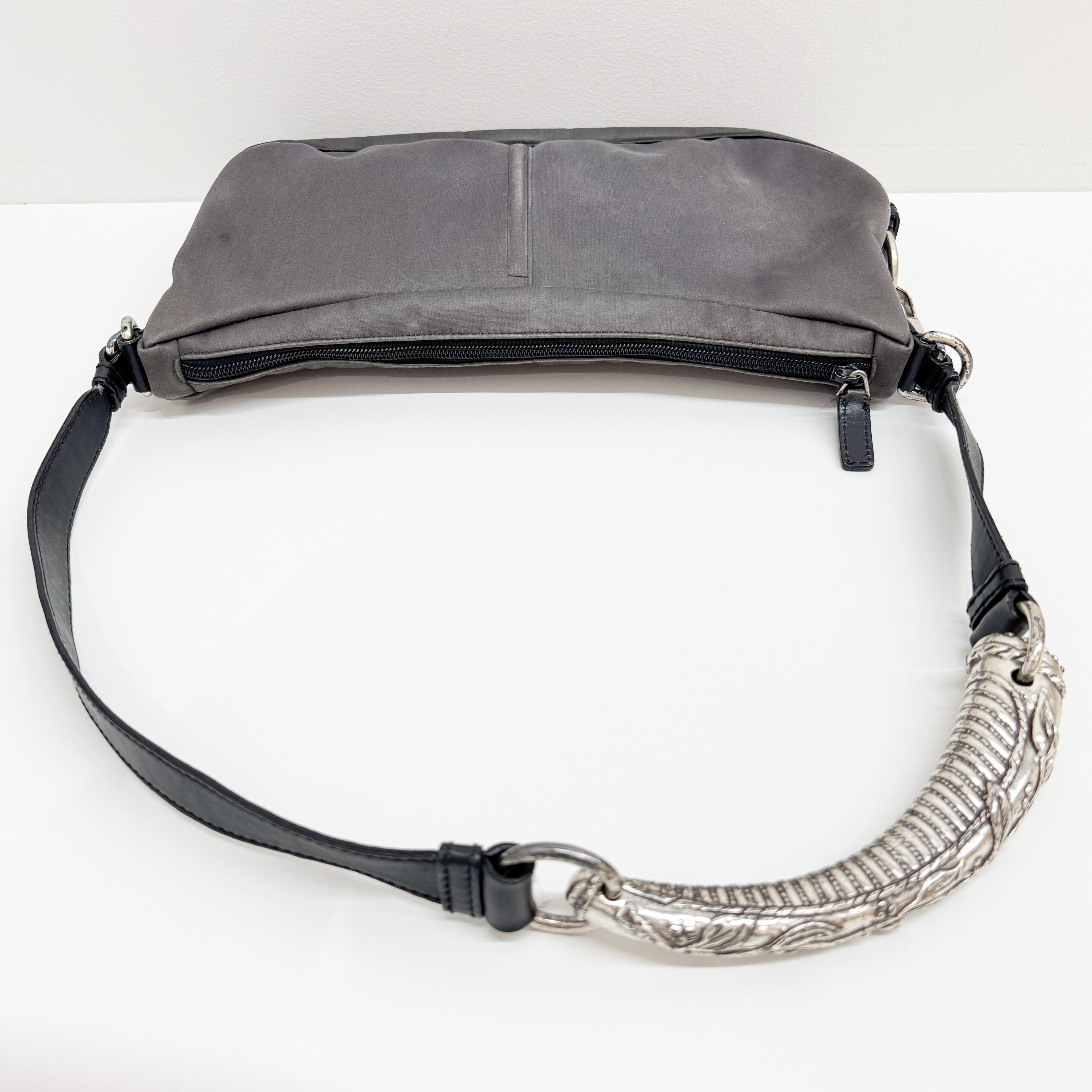 Mombasa Silver Cotton Shoulder Bag