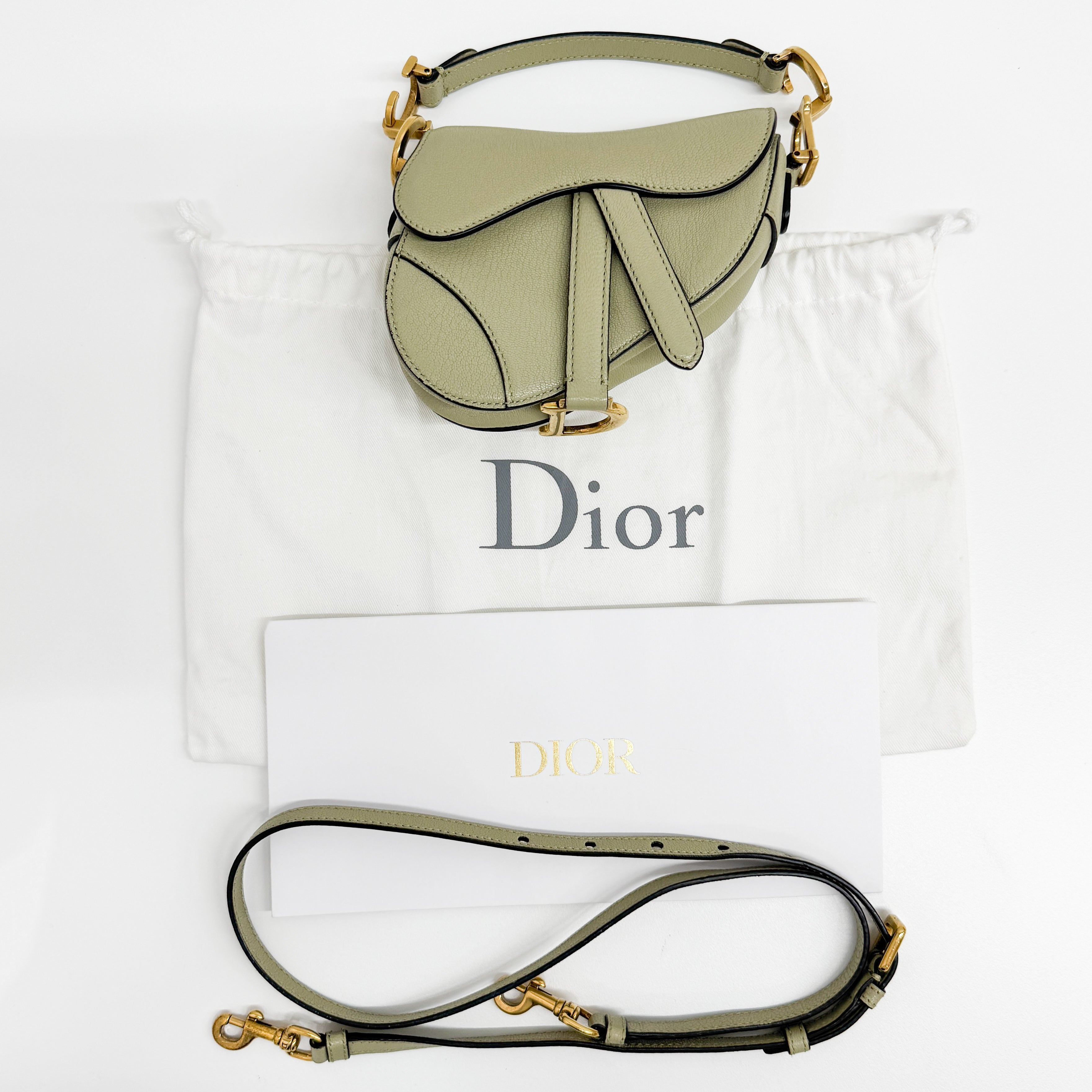 Micro Saddle Olive Green Shoulder Bag