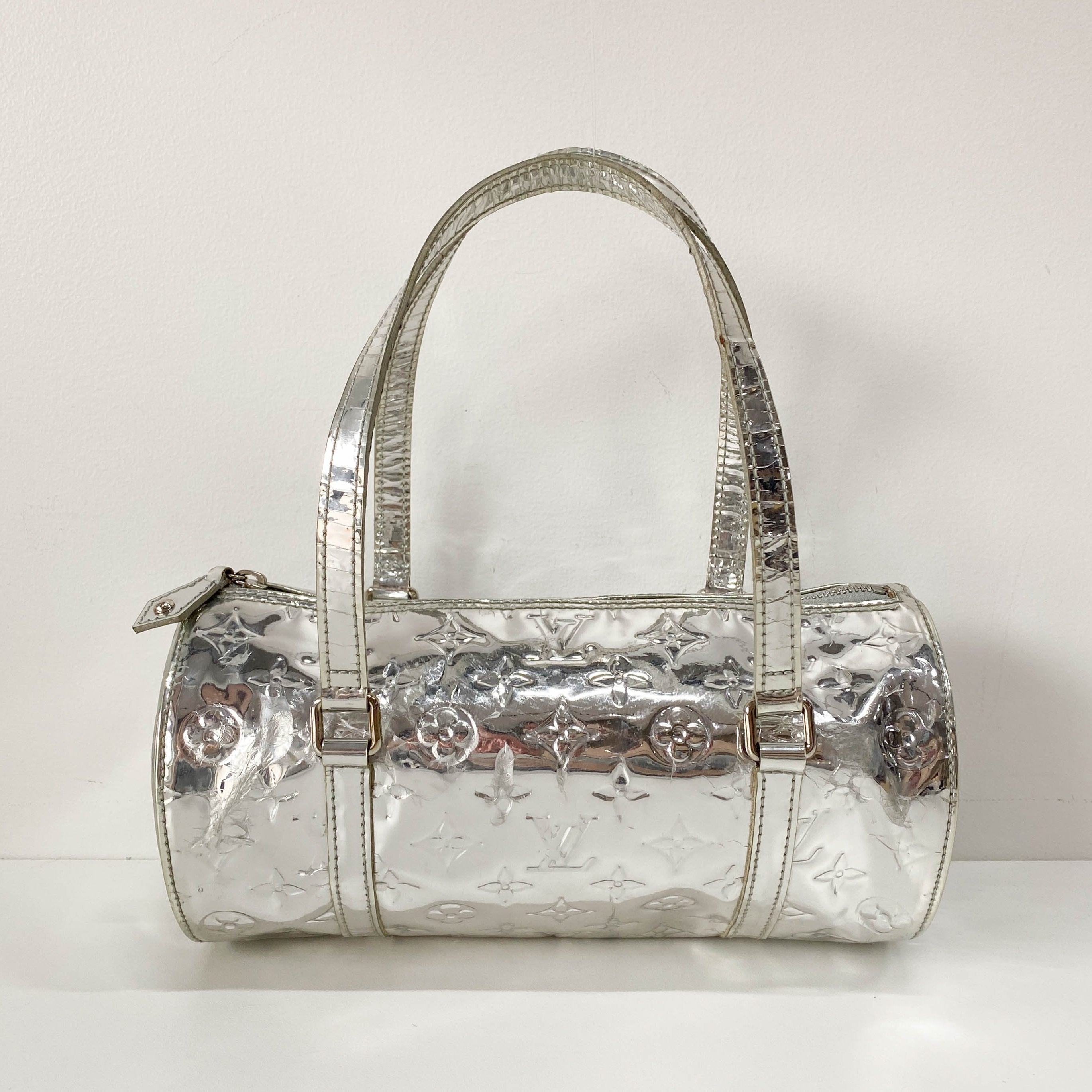 Papillon Monogram Miroir Silver Shoulder Bag