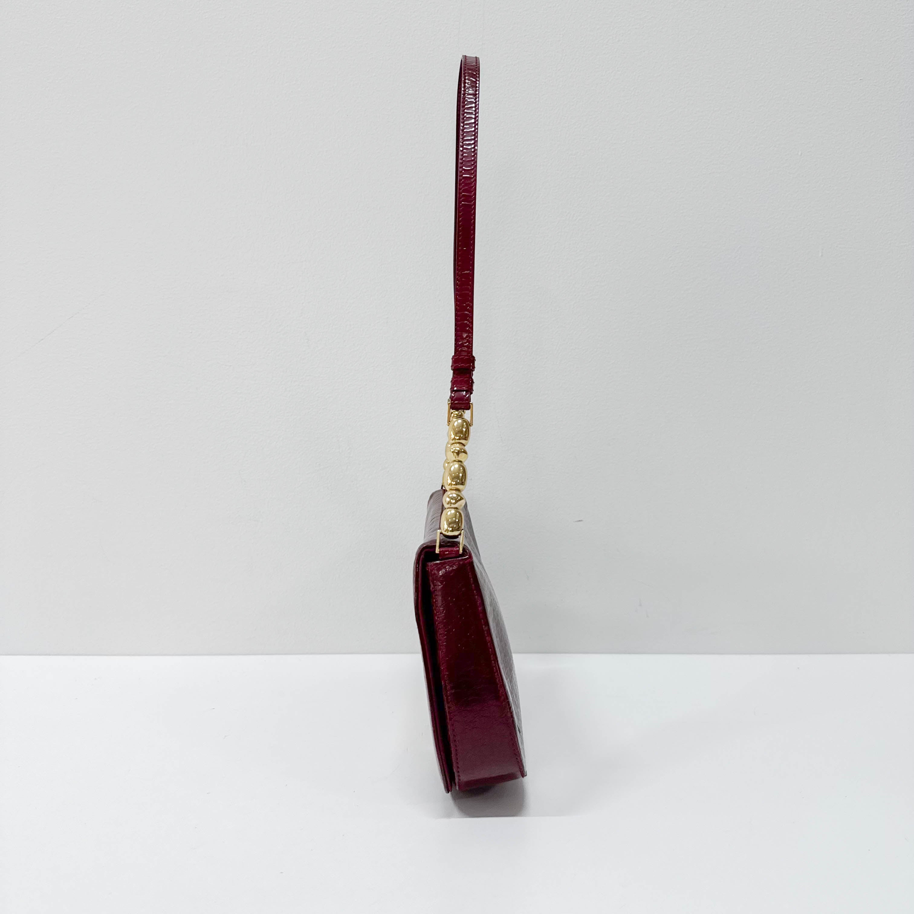 Limited Edition Malice Pearl Red Patent Leather Shoulder Bag