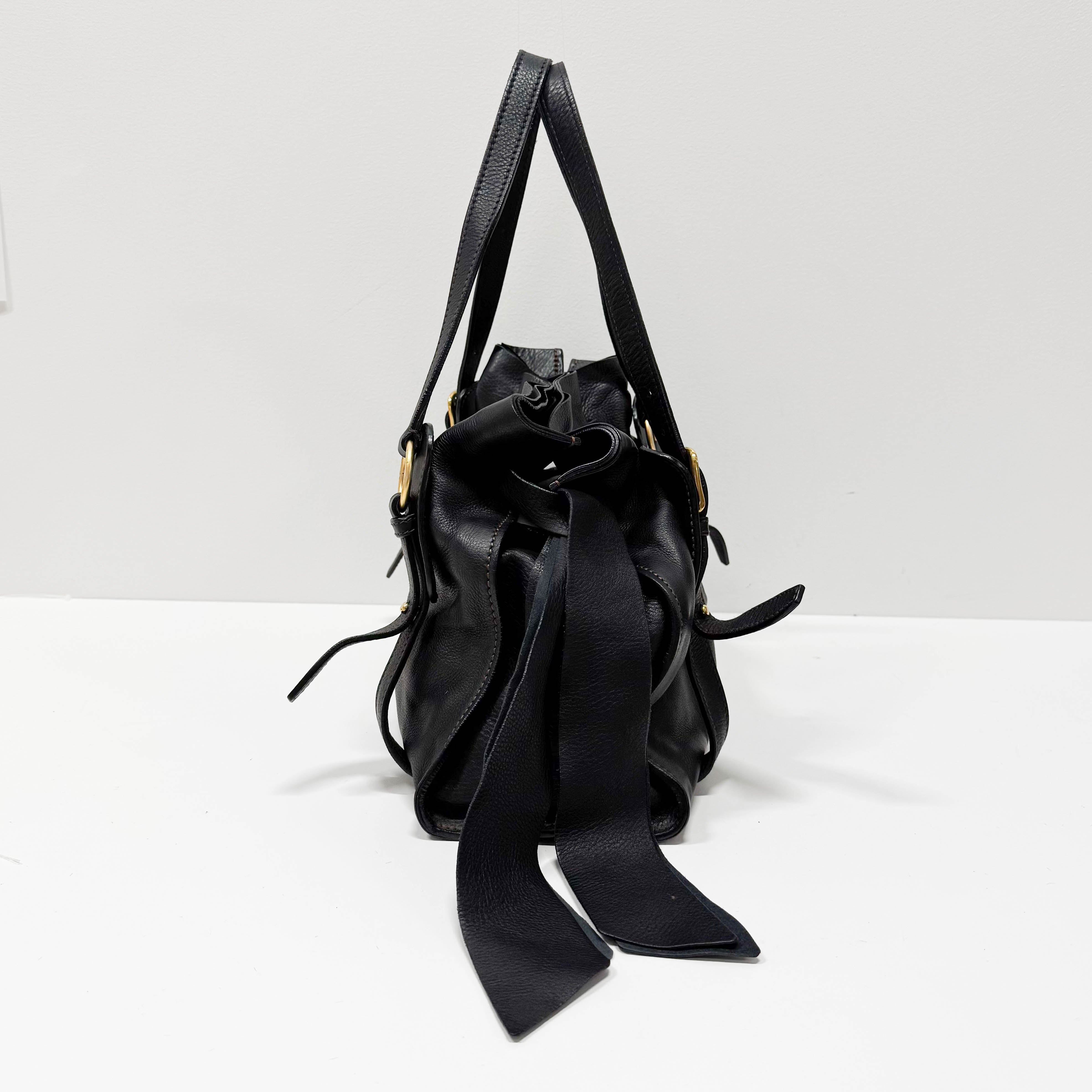 Black Leather Shoulder Bag