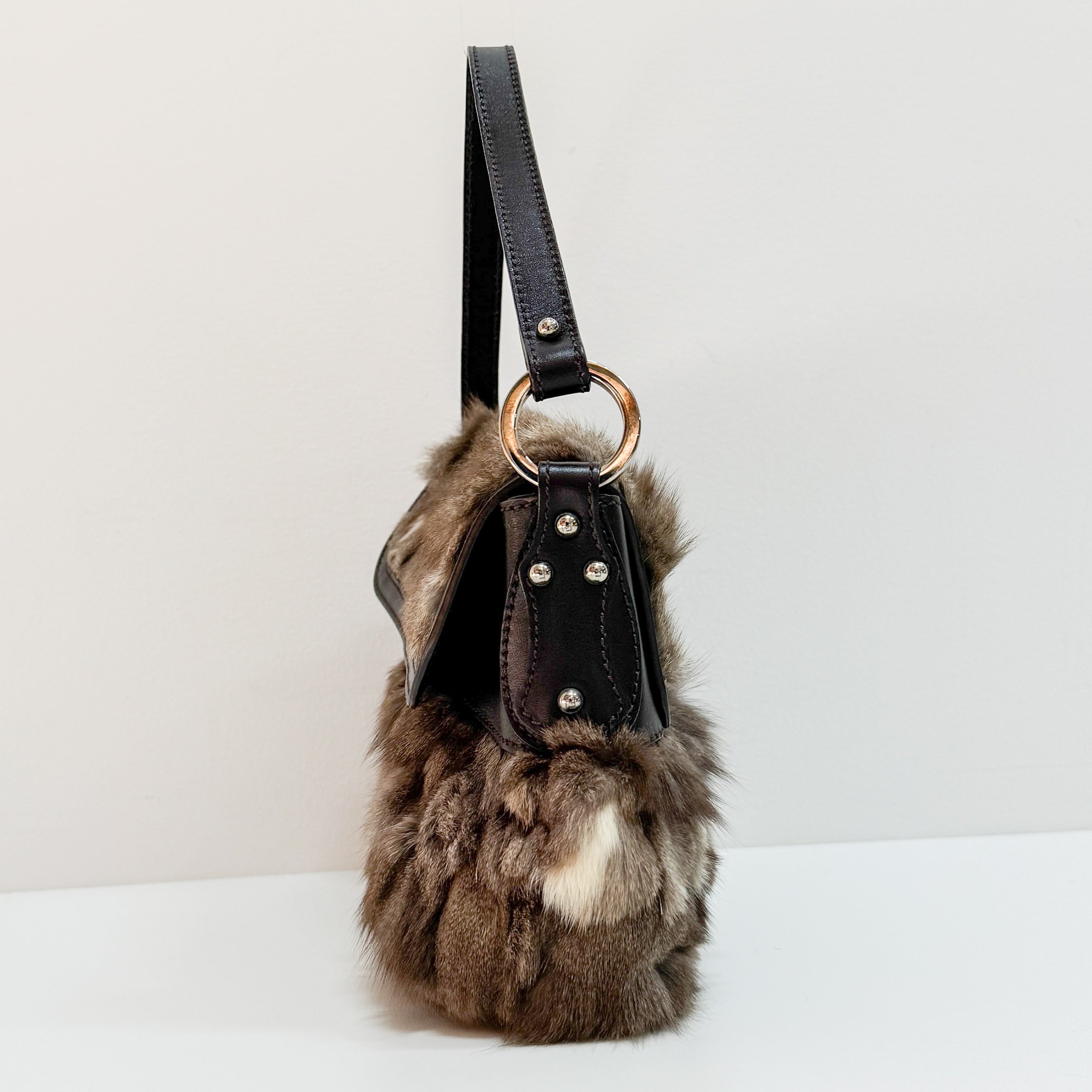 Chef Brown Pony Hair Shoulder Bag