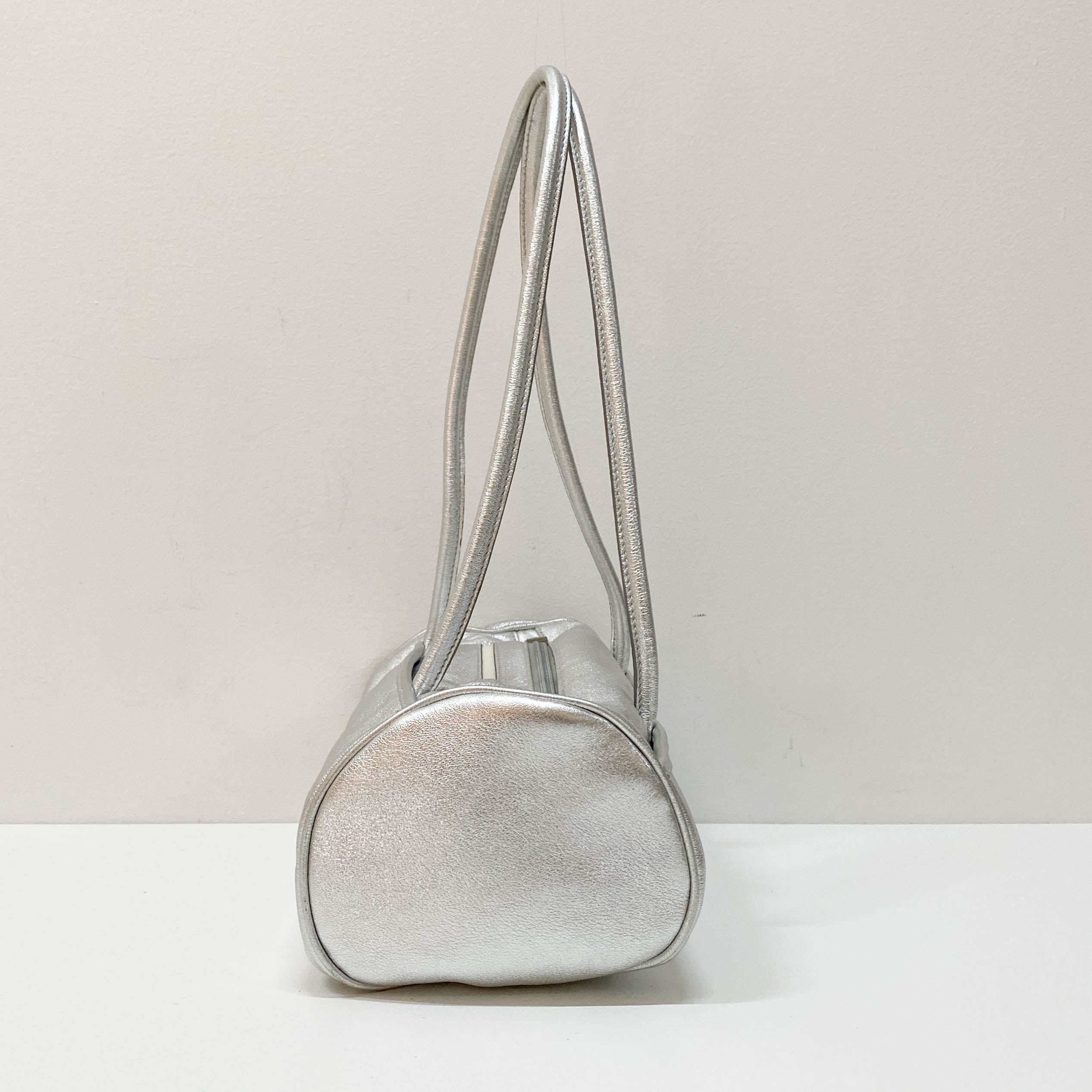 Archive Light Up Silver Leather Shoulder Bag