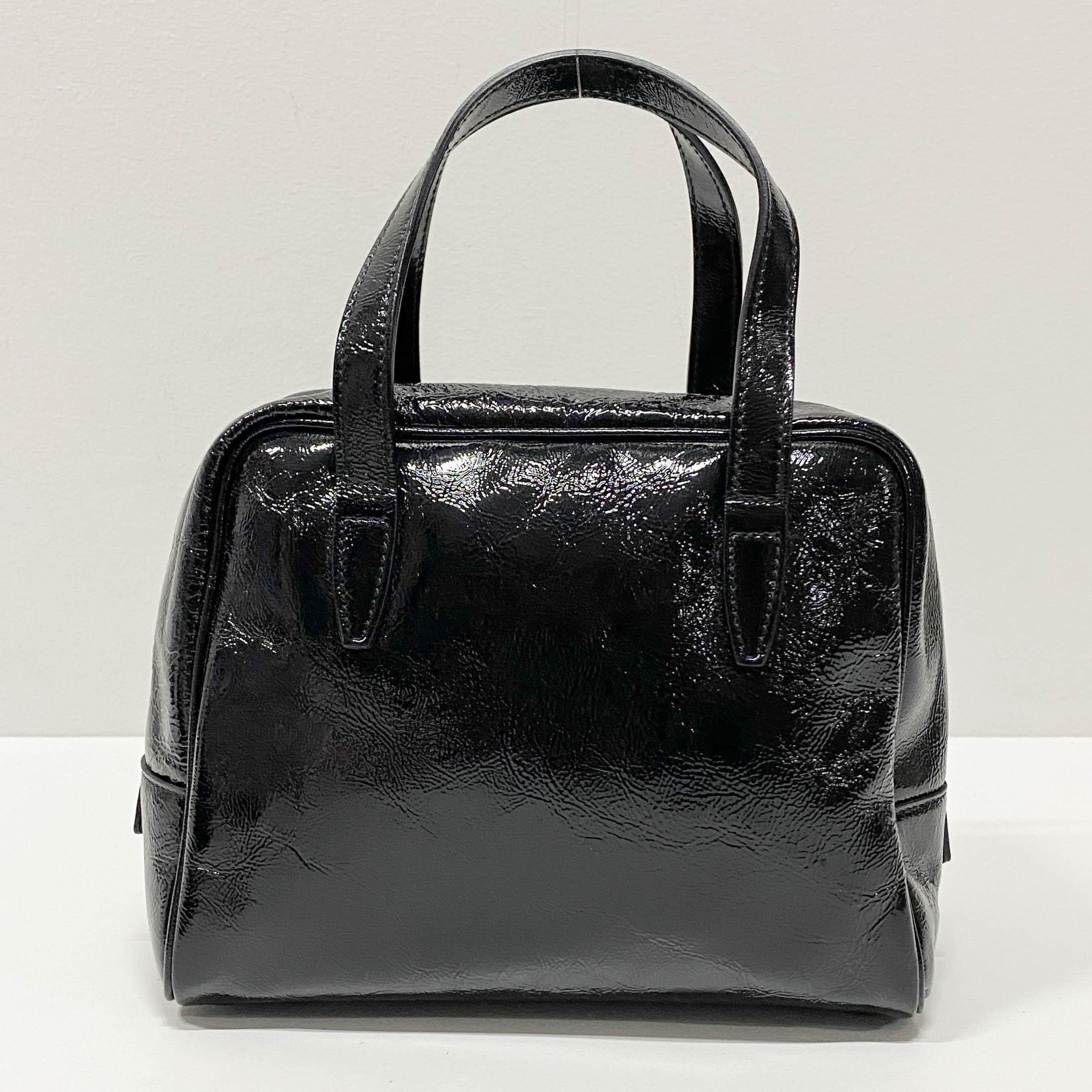 Black Patent Leather Handbag