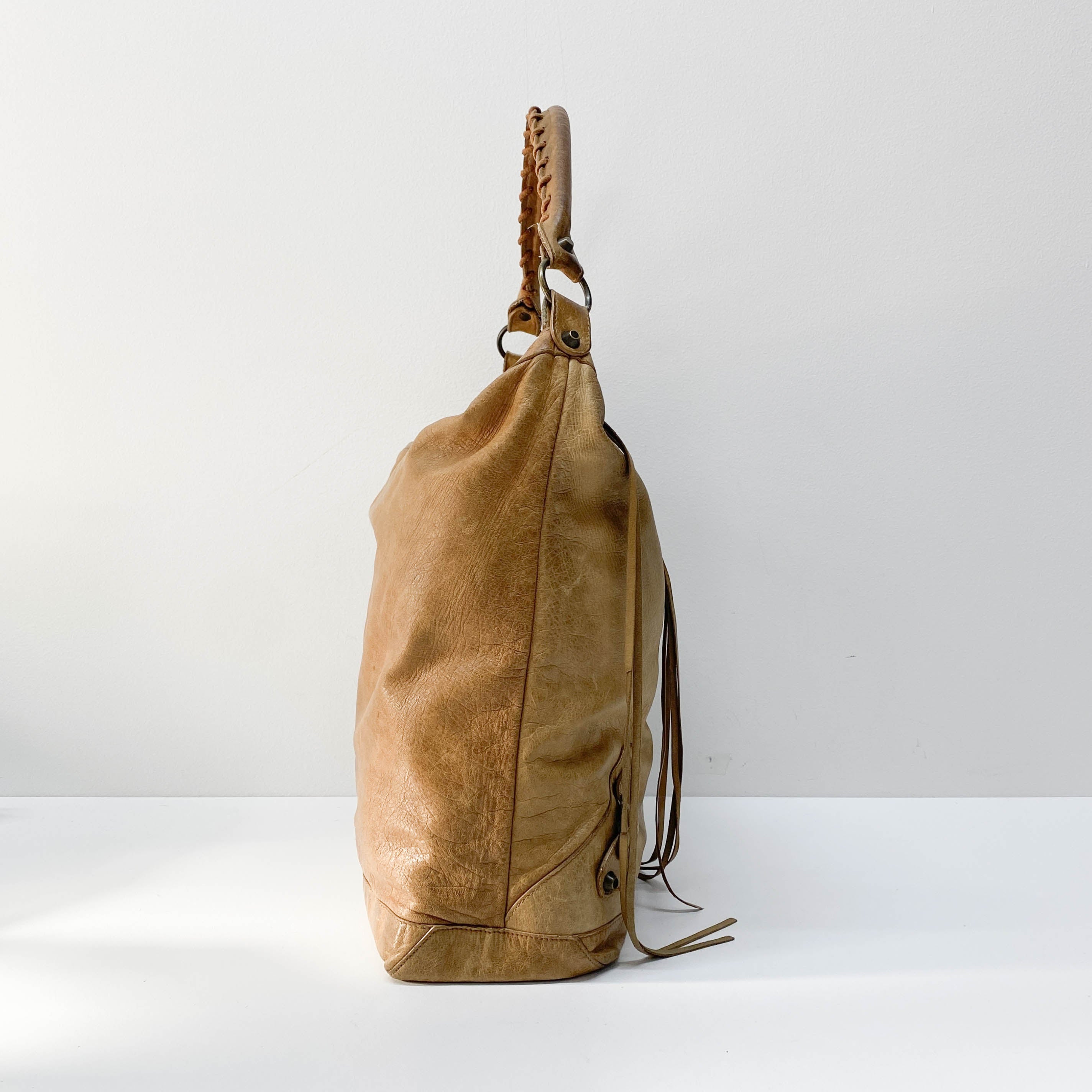 The Day Brown Calfskin Leather Hobo Bag