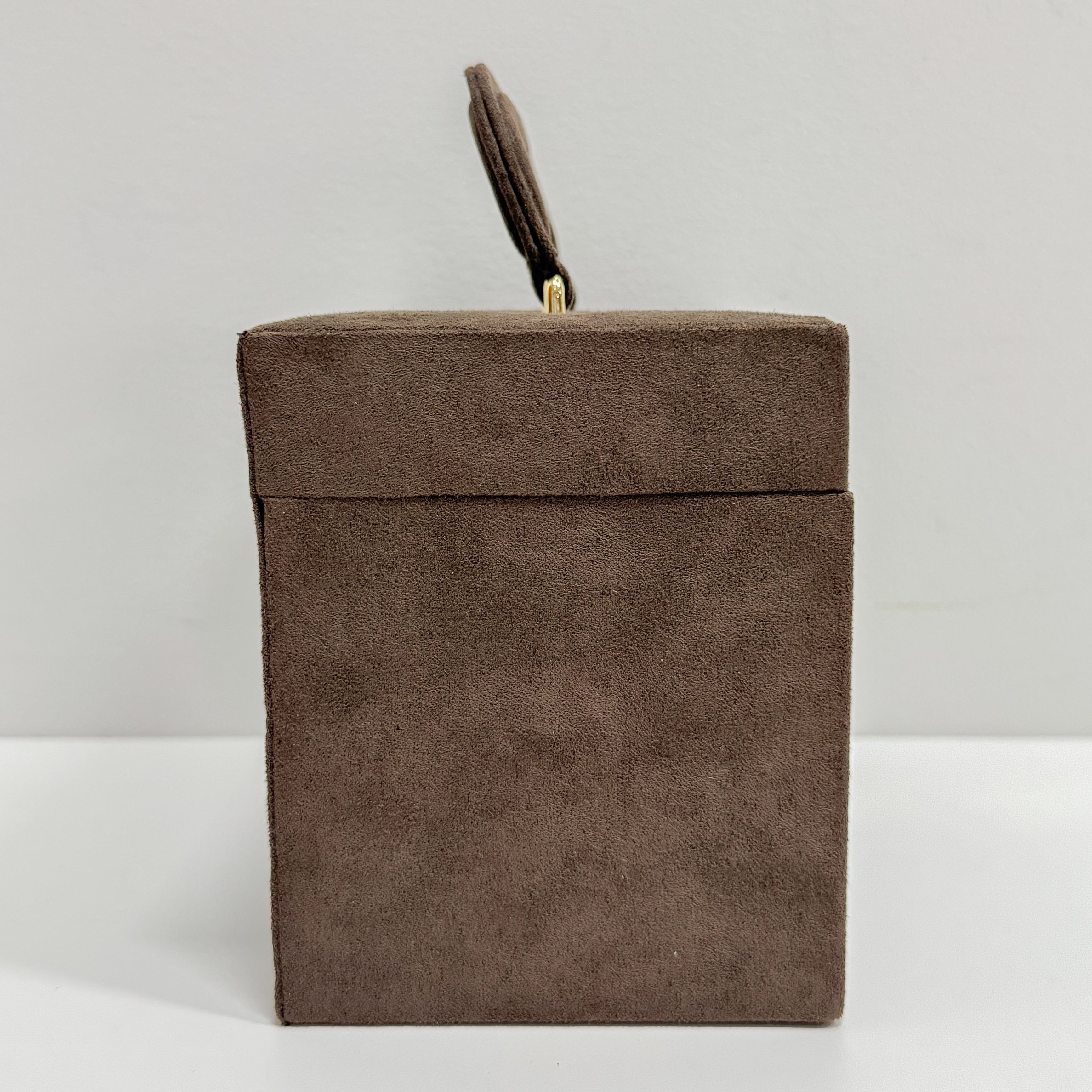 Brown Suede Makeup/Vanity Bag