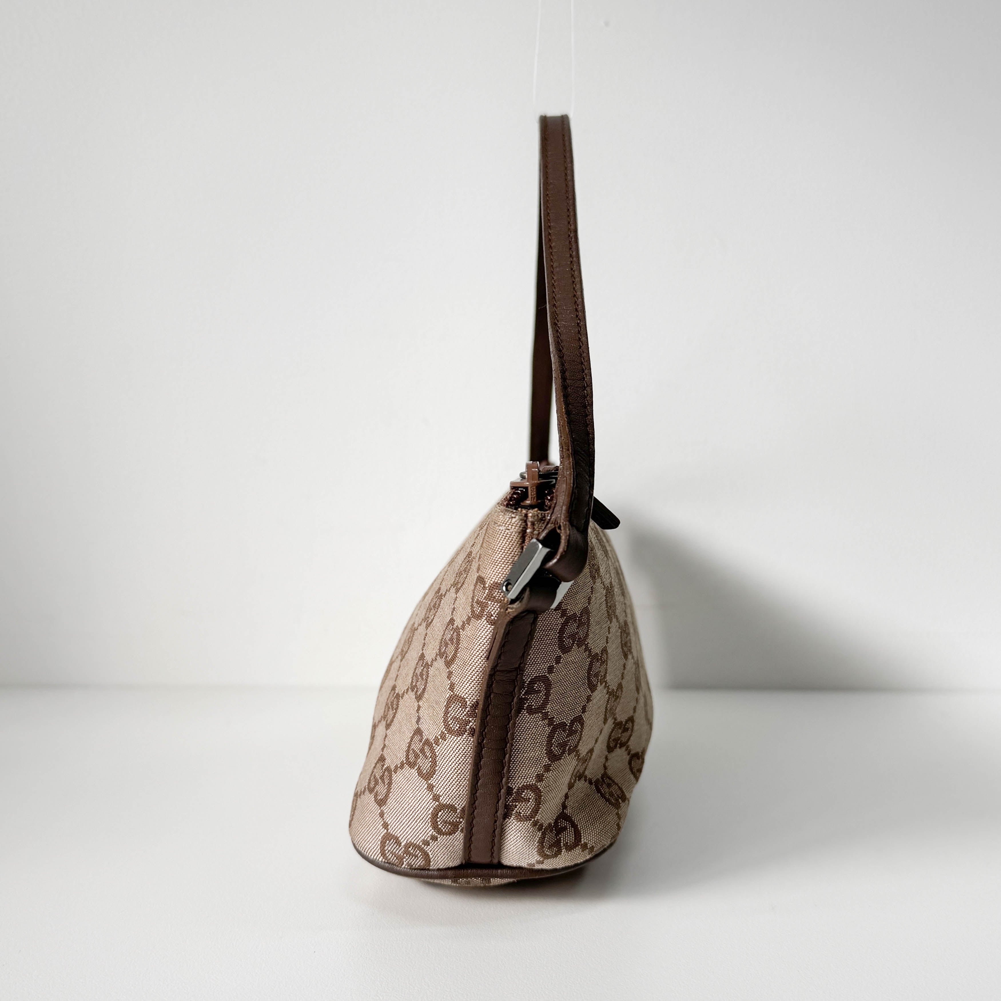 GG Canvas Brown Pouch Bag