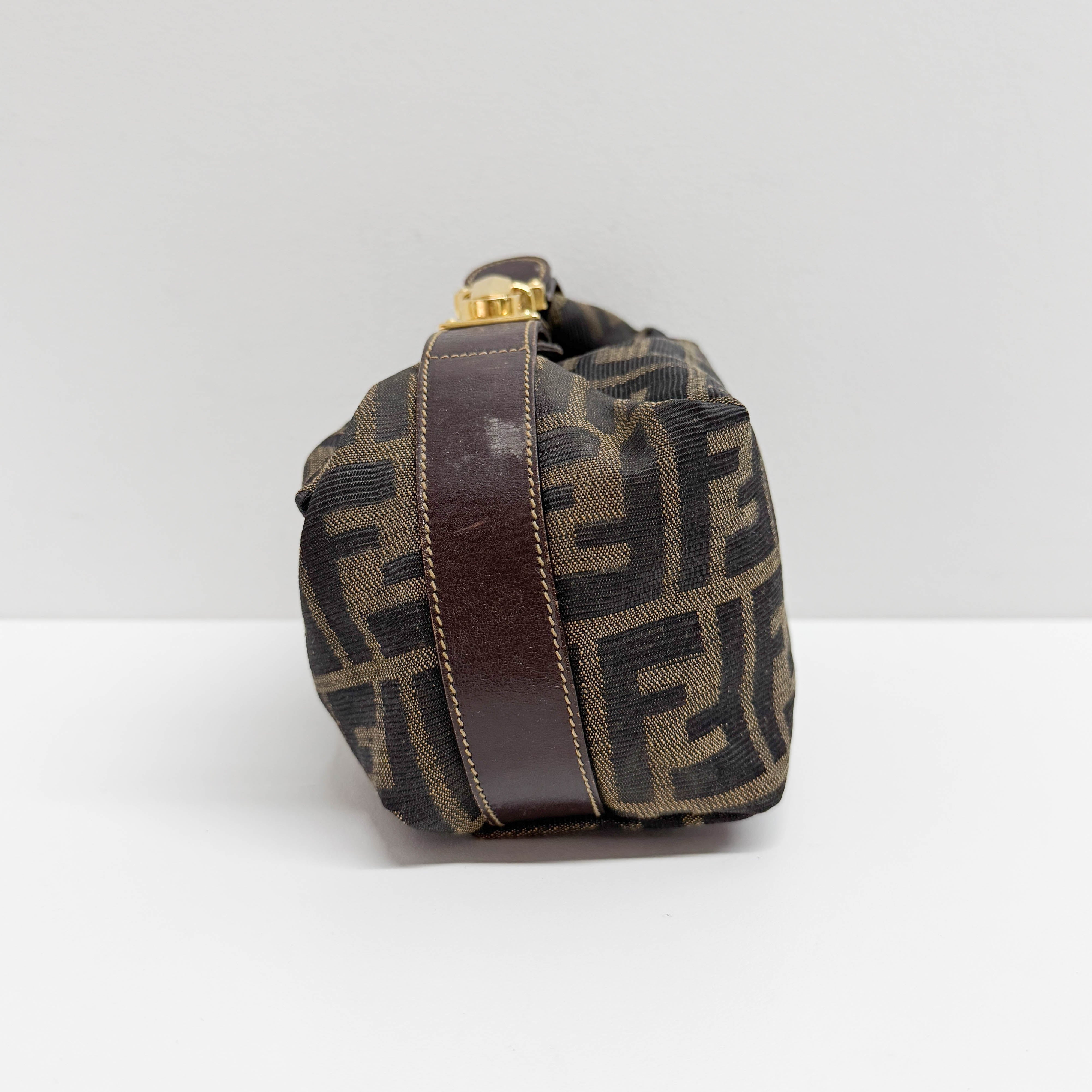 Zucca Brown Canvas Pouch