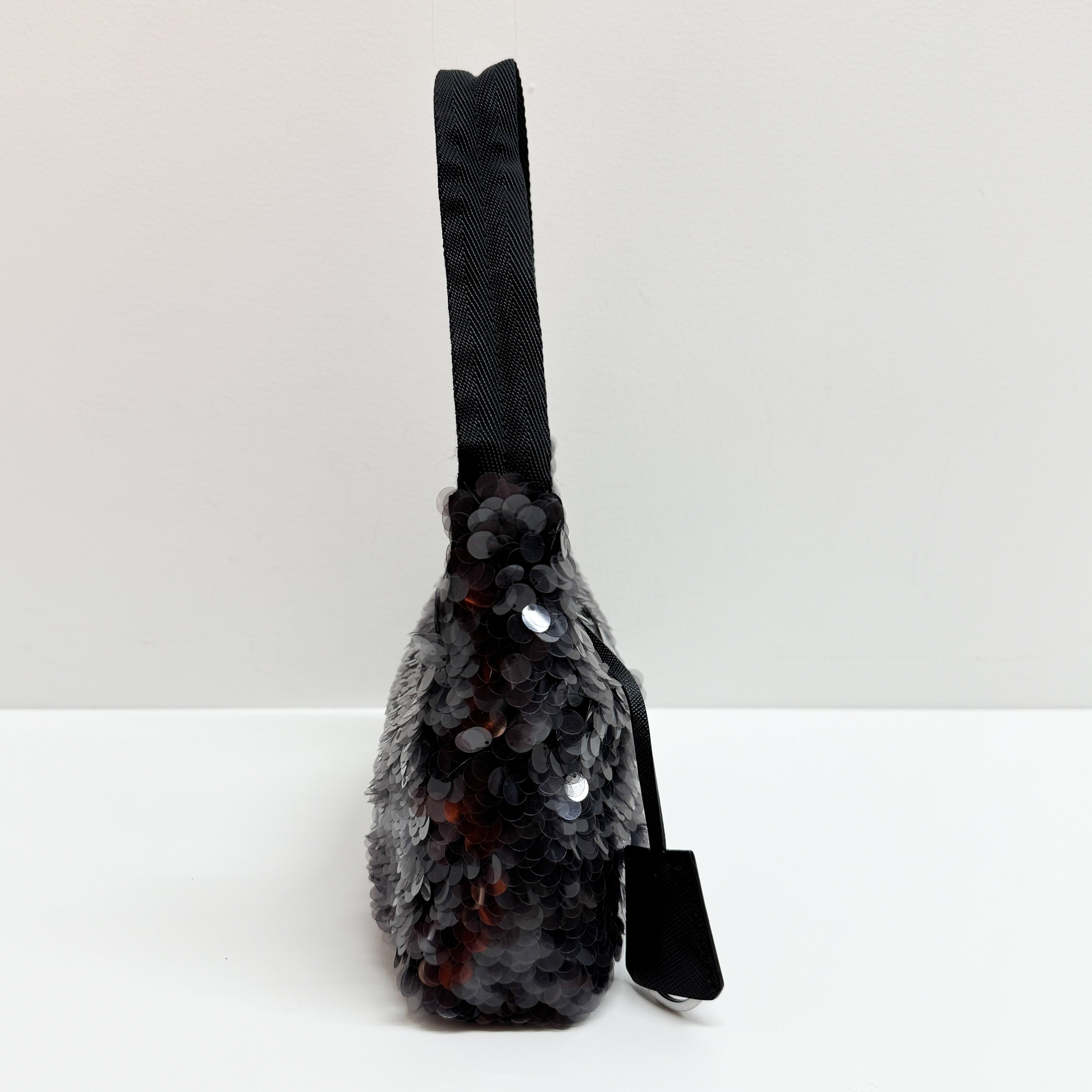 Vintage Black Sequin Shoulder Bag